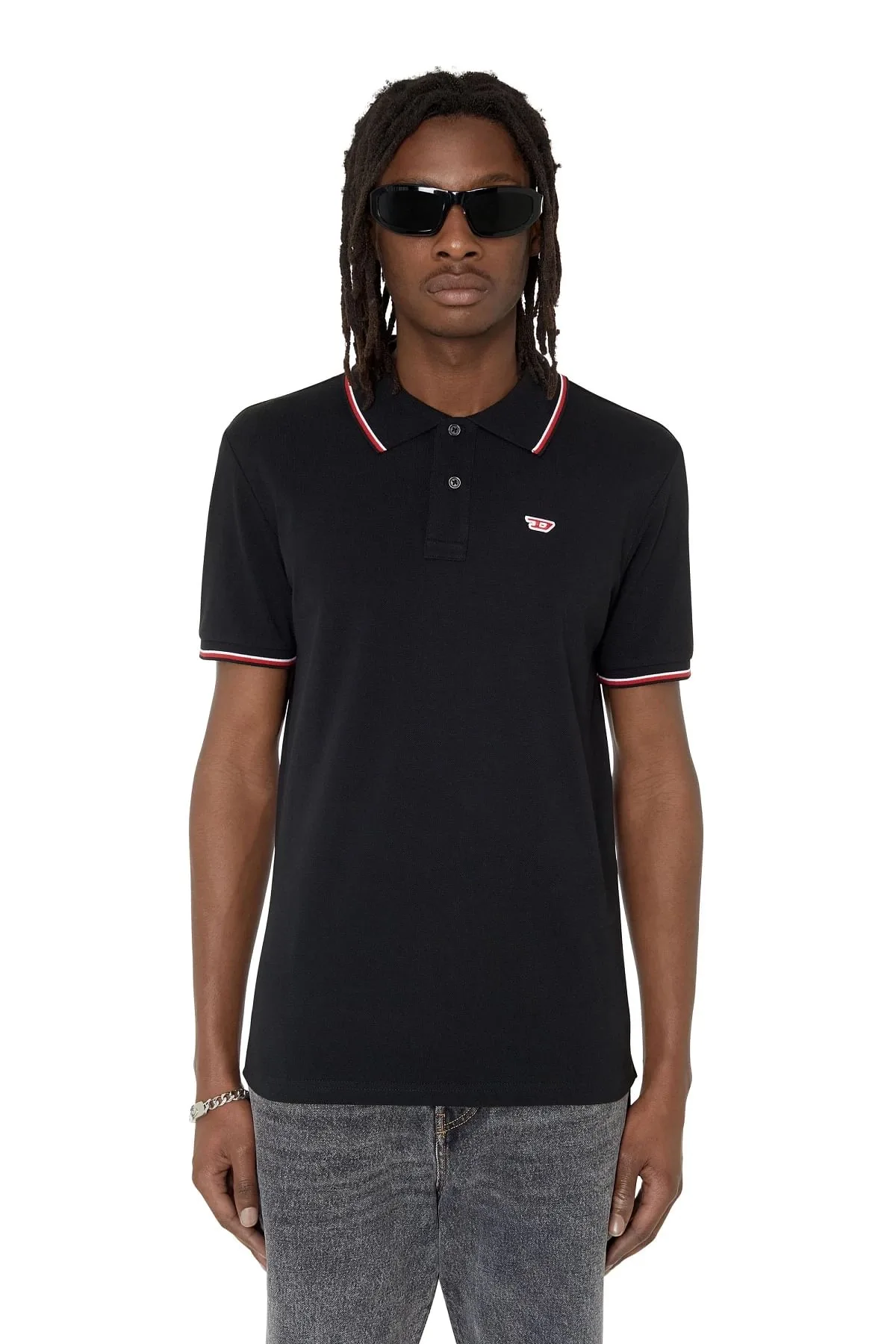 Black Polo shirt with D logo