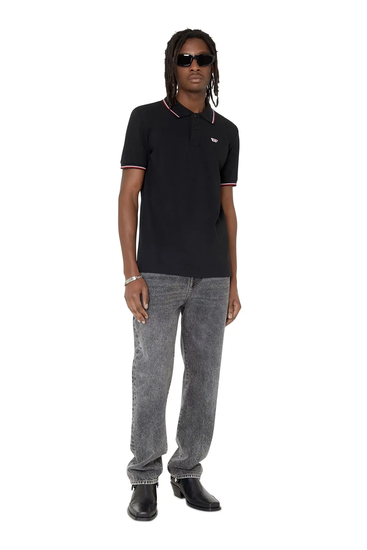 Black Polo shirt with D logo
