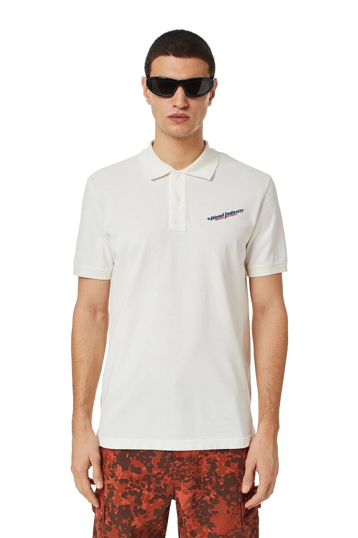 White Polo shirt with puff logo
