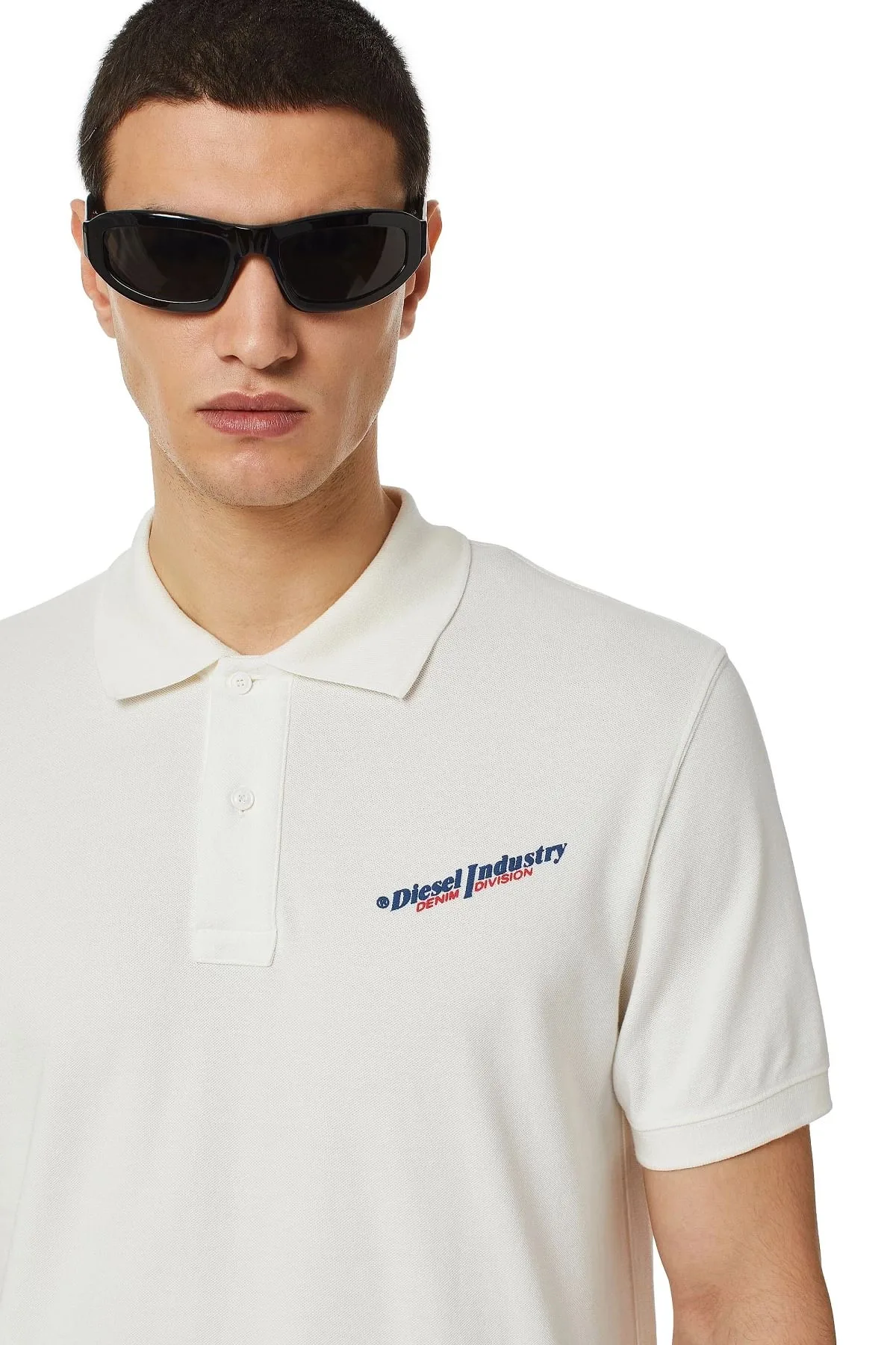 White Polo shirt with puff logo