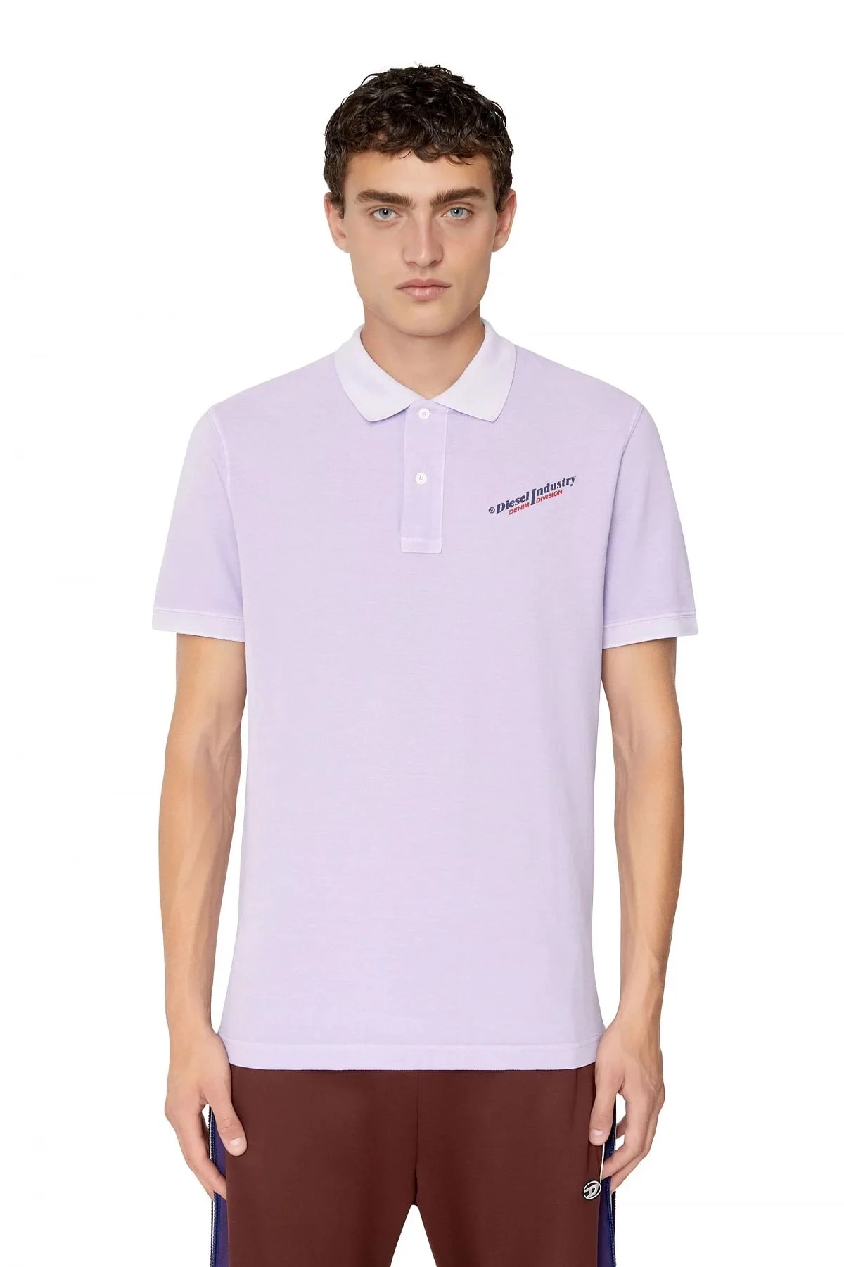 Violet Polo shirt with puff logo