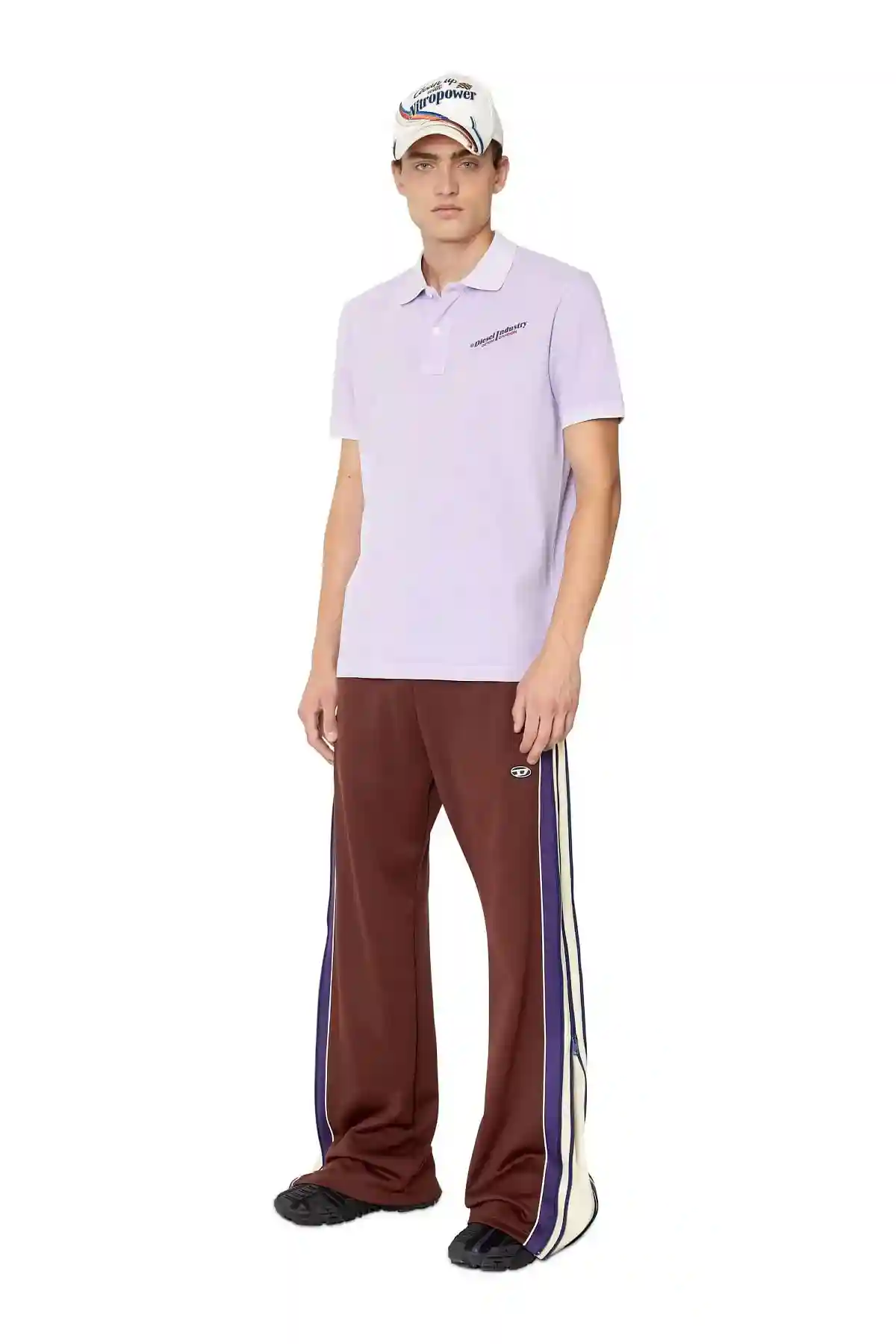 Violet Polo shirt with puff logo