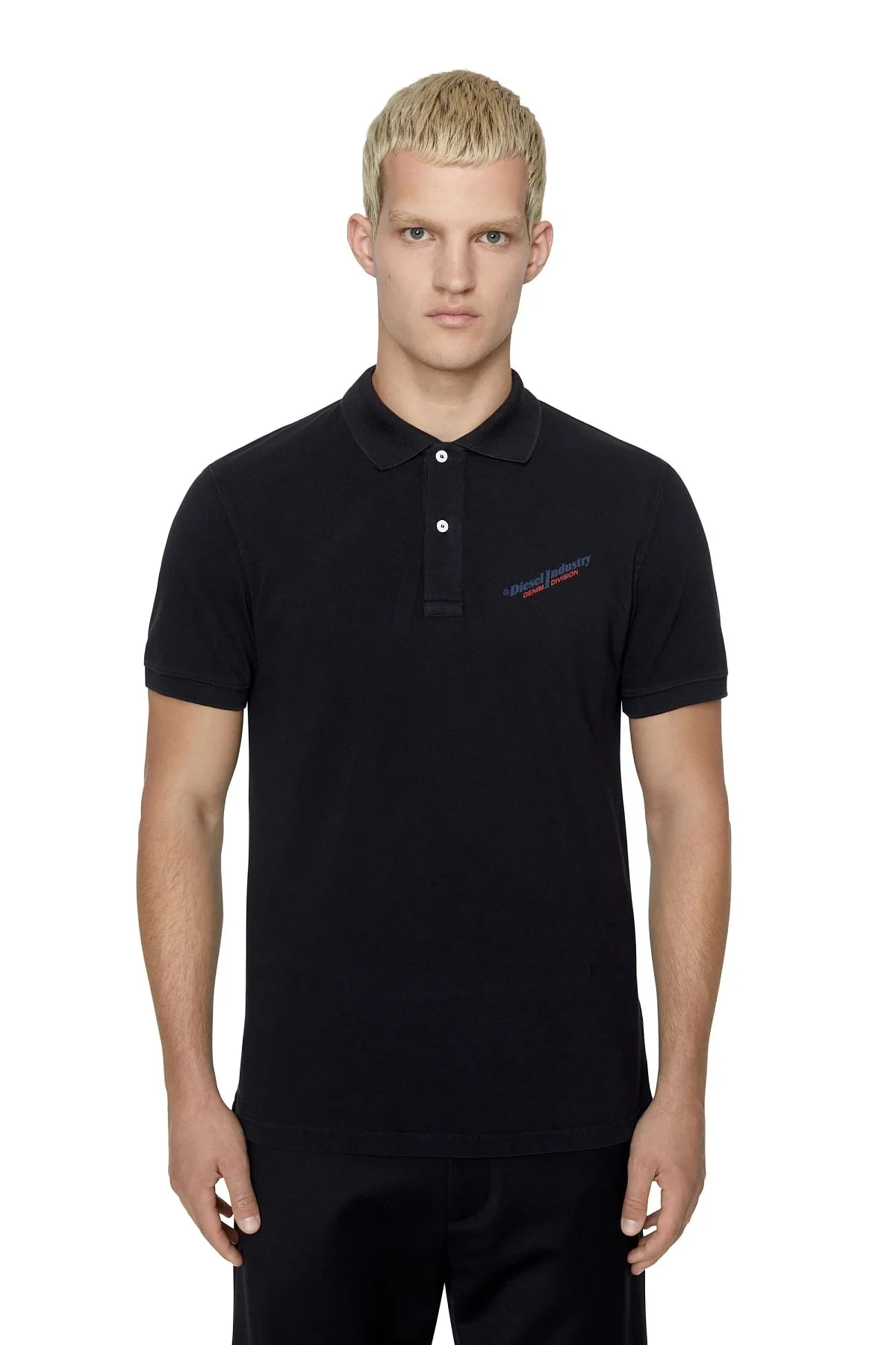 Grey Polo shirt with puff logo