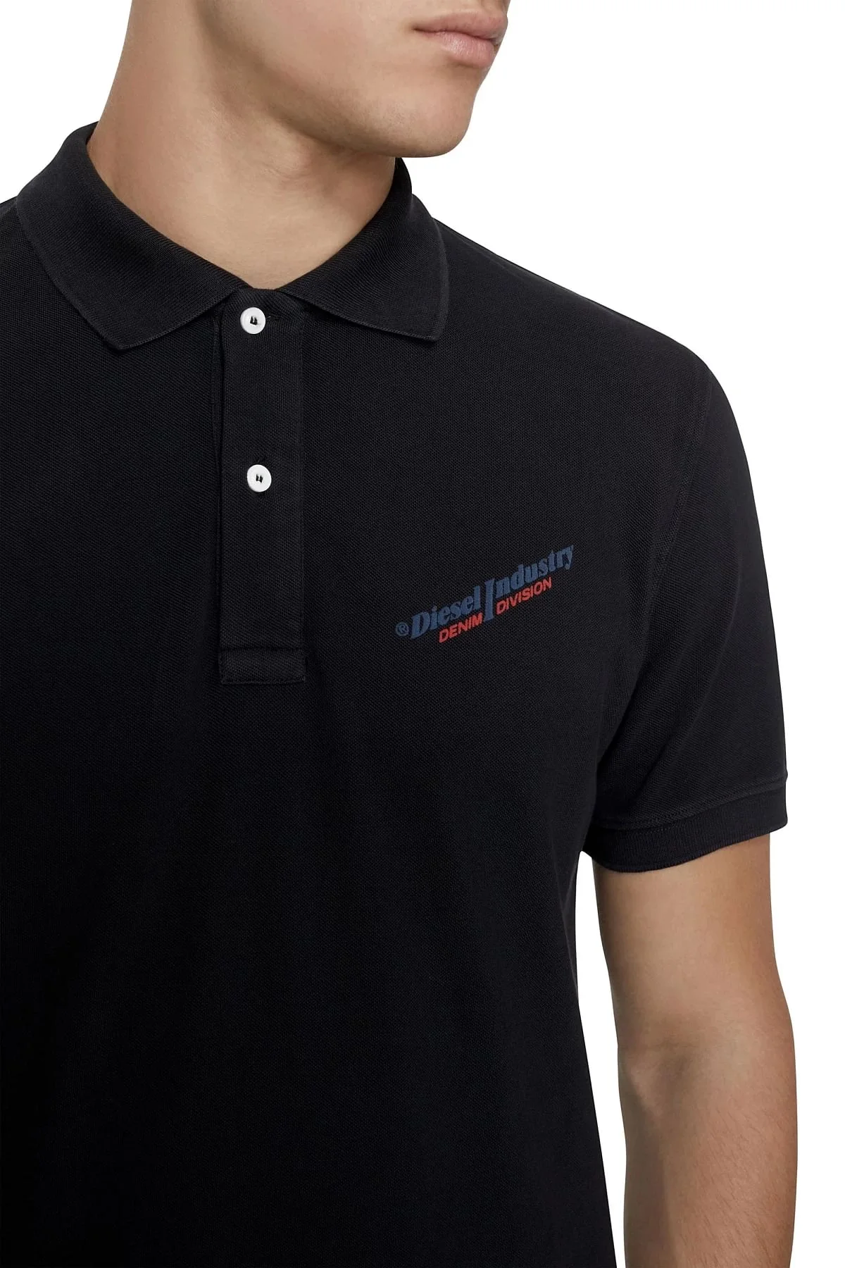 Grey Polo shirt with puff logo