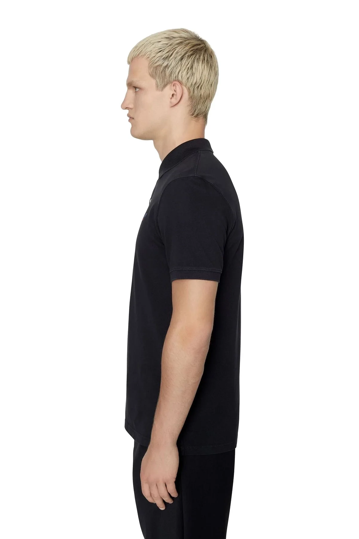 Grey Polo shirt with puff logo
