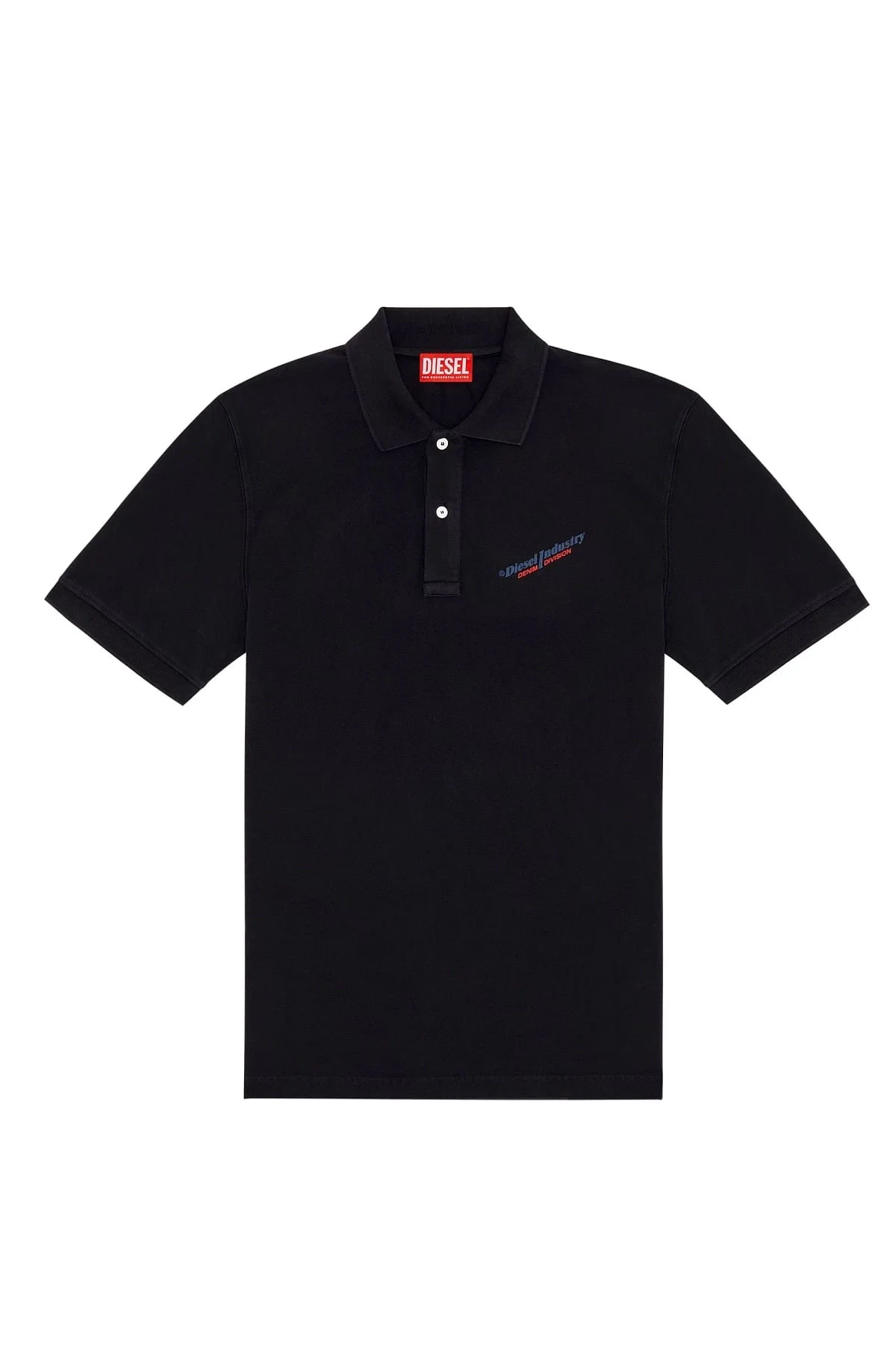 Grey Polo shirt with puff logo