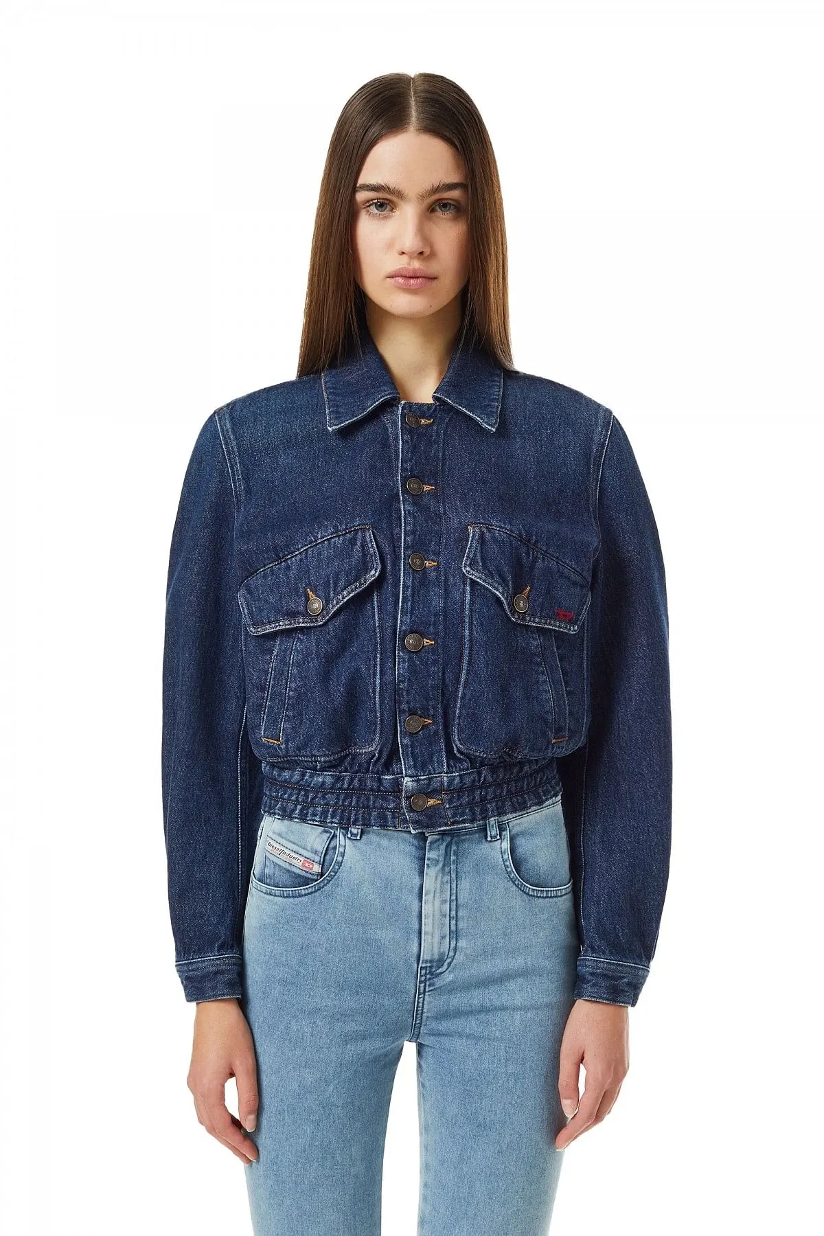 Blue Bomber jacket in denim