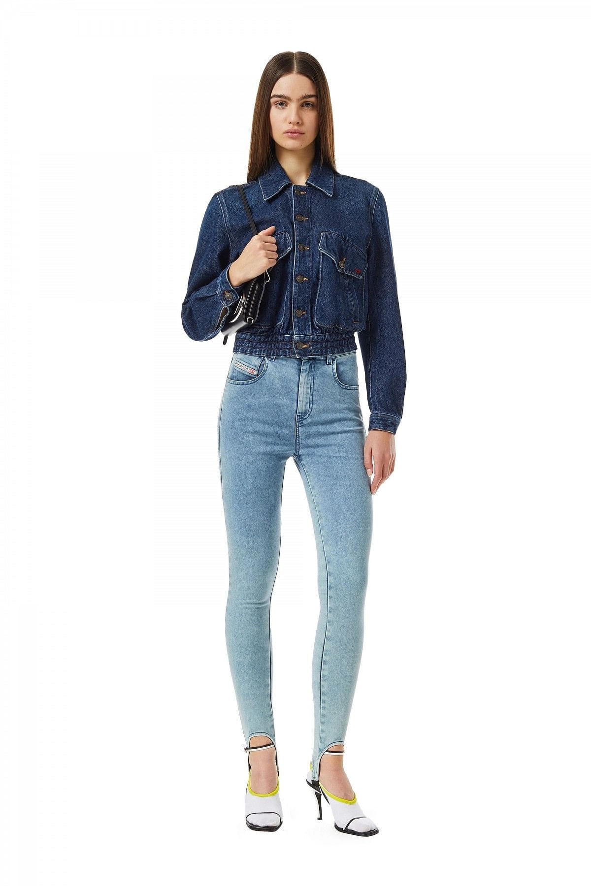 Blue Bomber jacket in denim