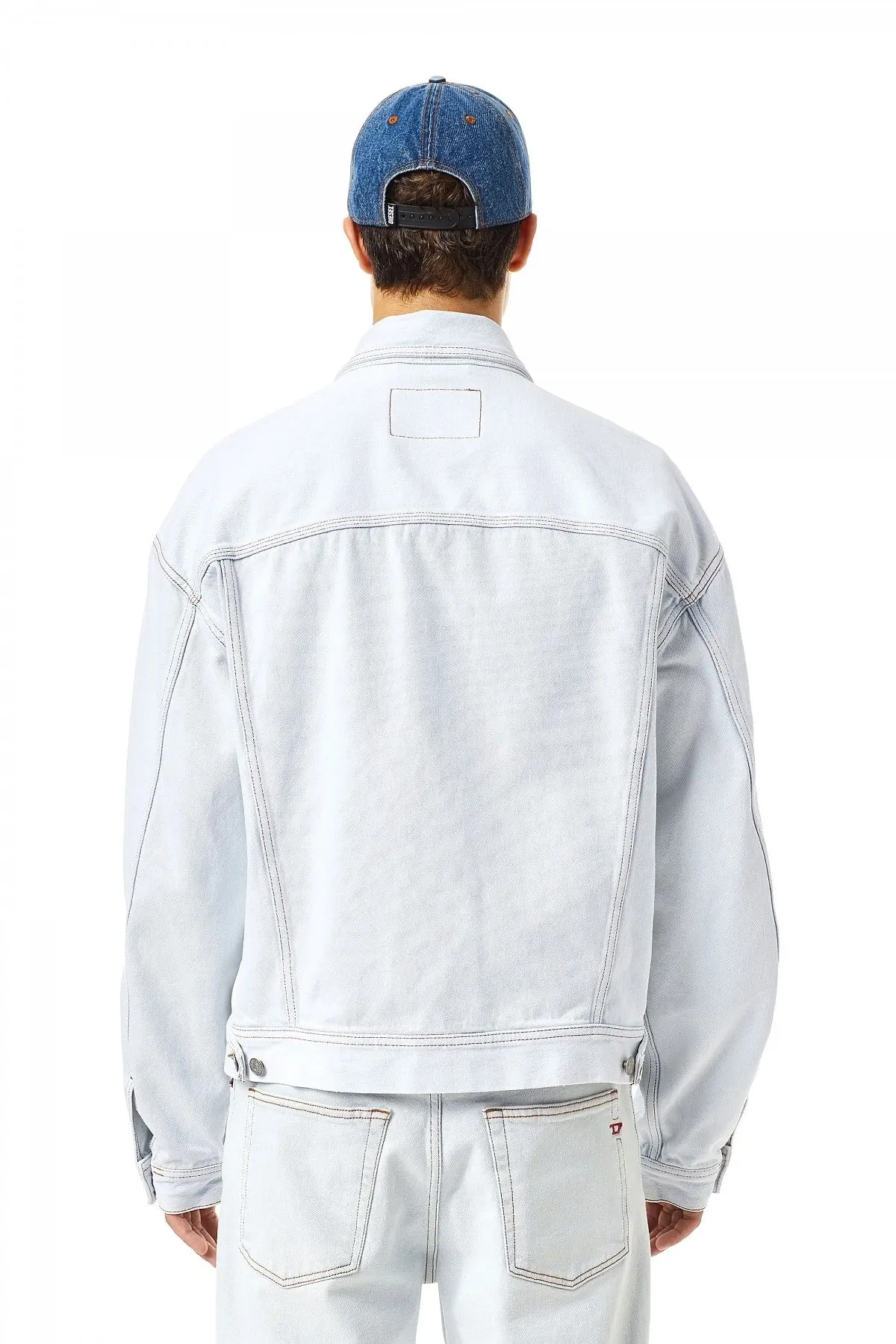 Blue Oversized trucker jacket