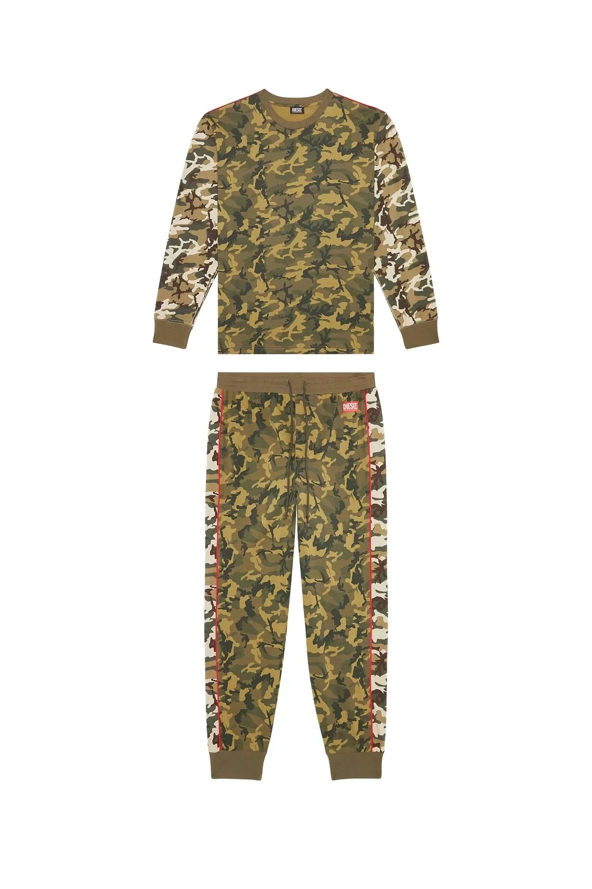 Green Pyjama set with camo print