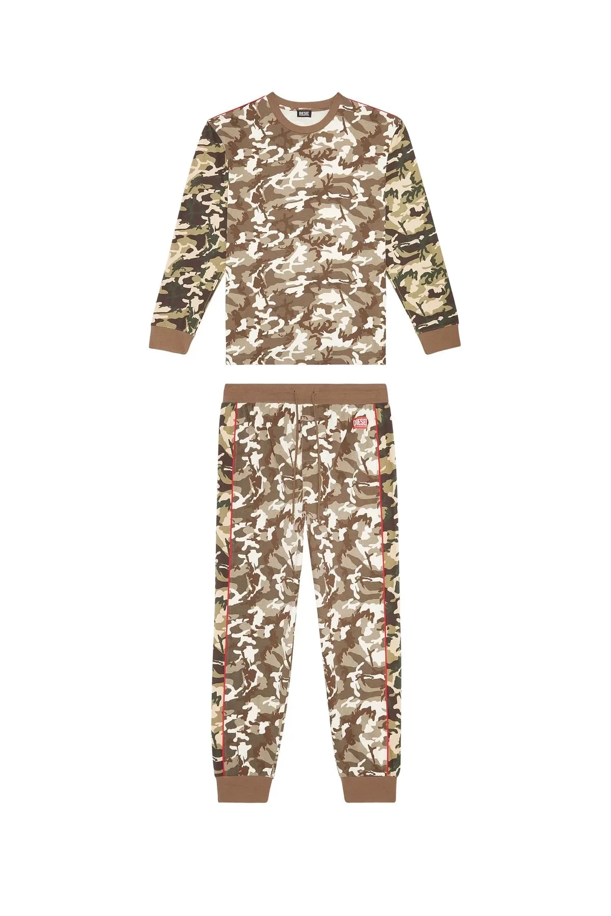 Brown Pyjama set with camo print