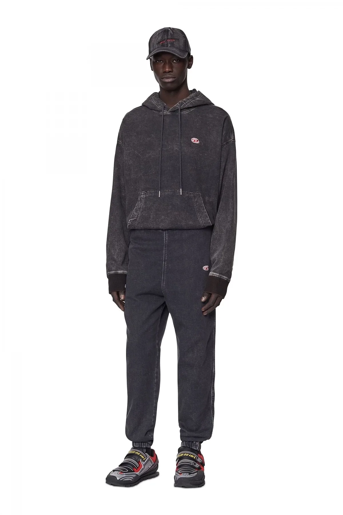 Black Tapered fit D-Lab Track Denim