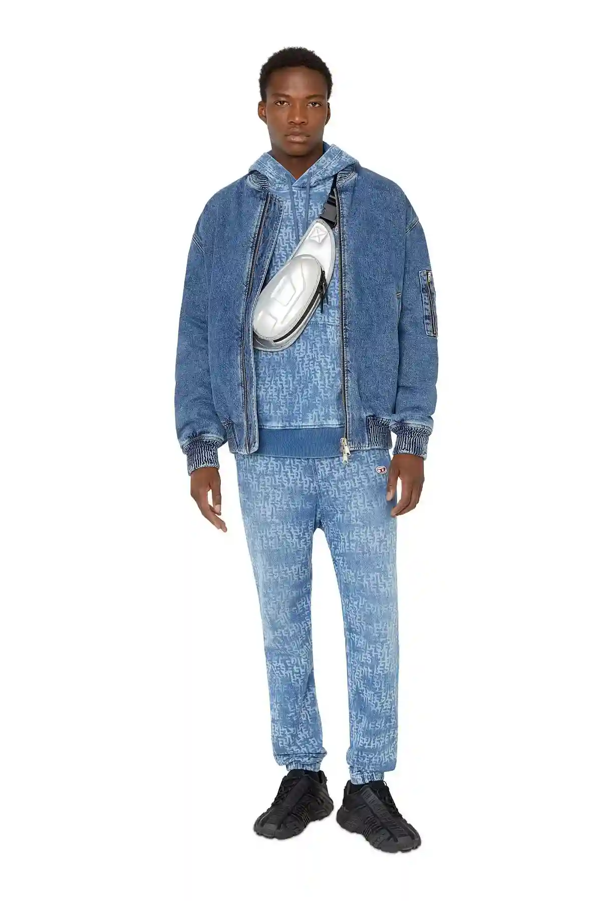 Blue Tapered fit D-Lab Track Denim