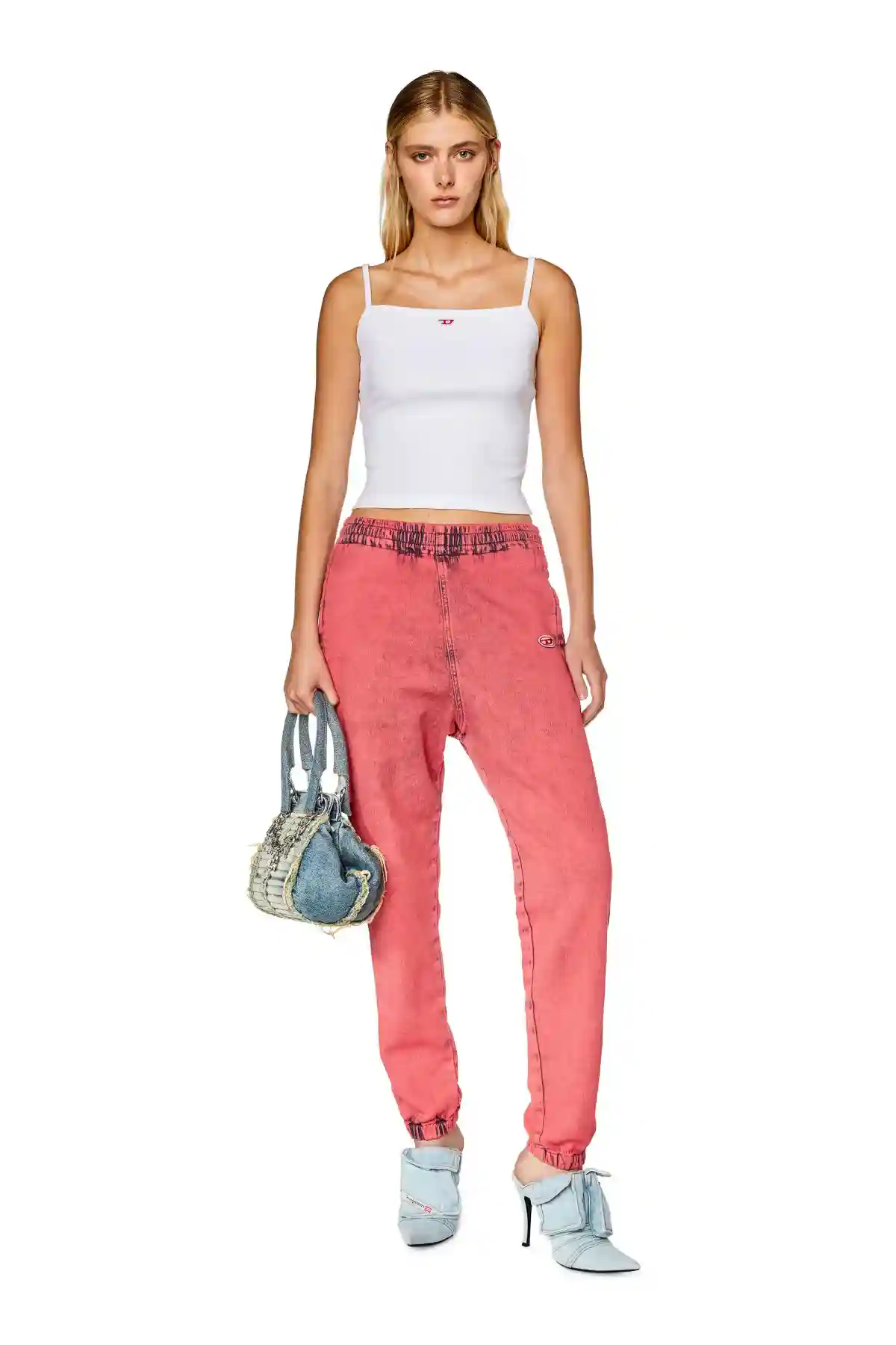Red Tapered fit D-Lab Track Denim