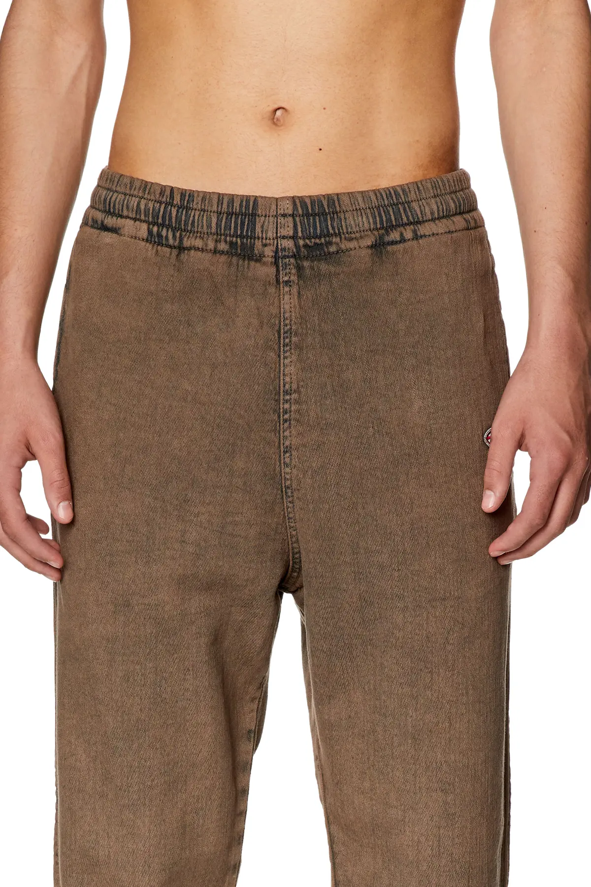 Brown Tapered fit D-Lab Track Denim