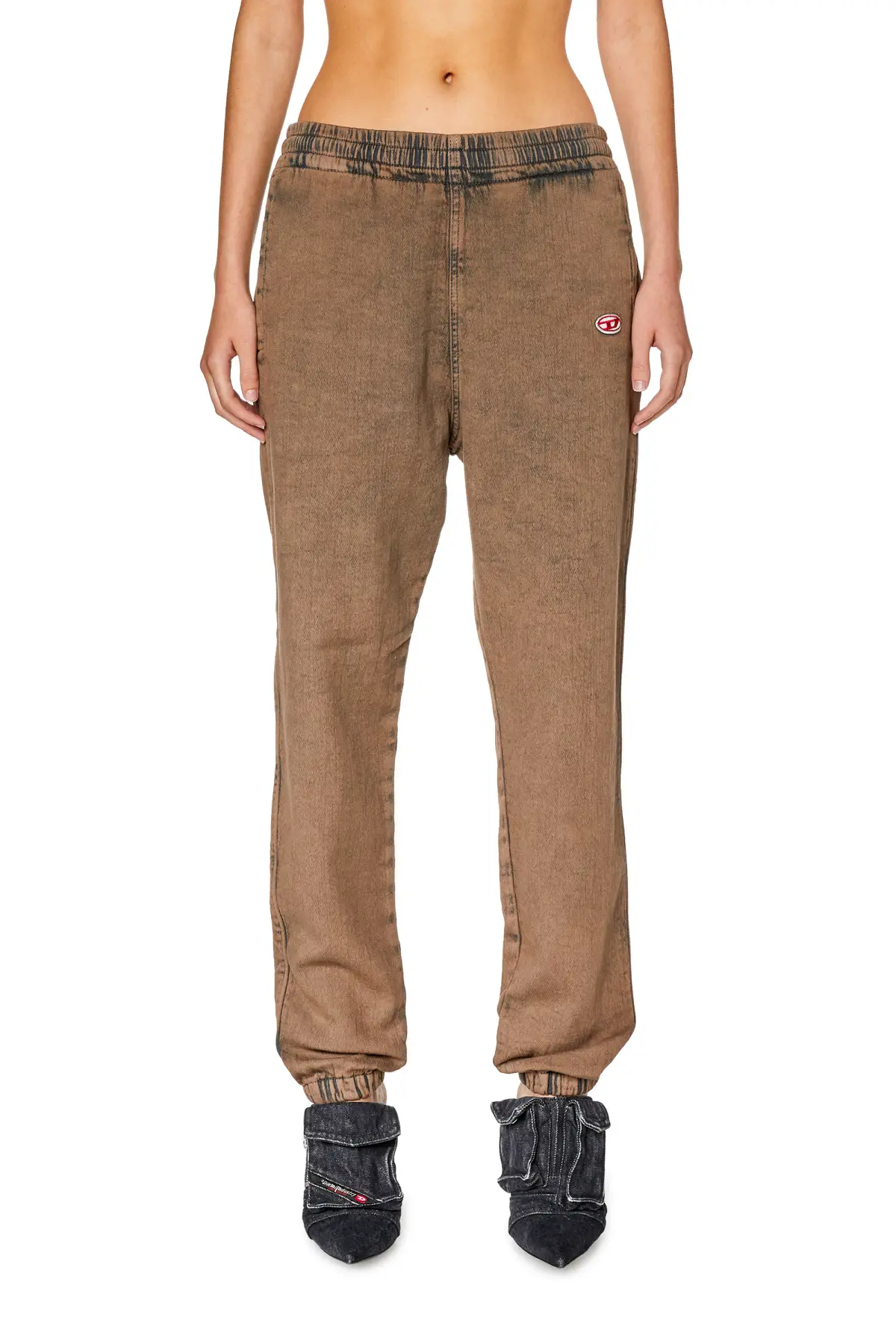 Brown Tapered fit D-Lab Track Denim
