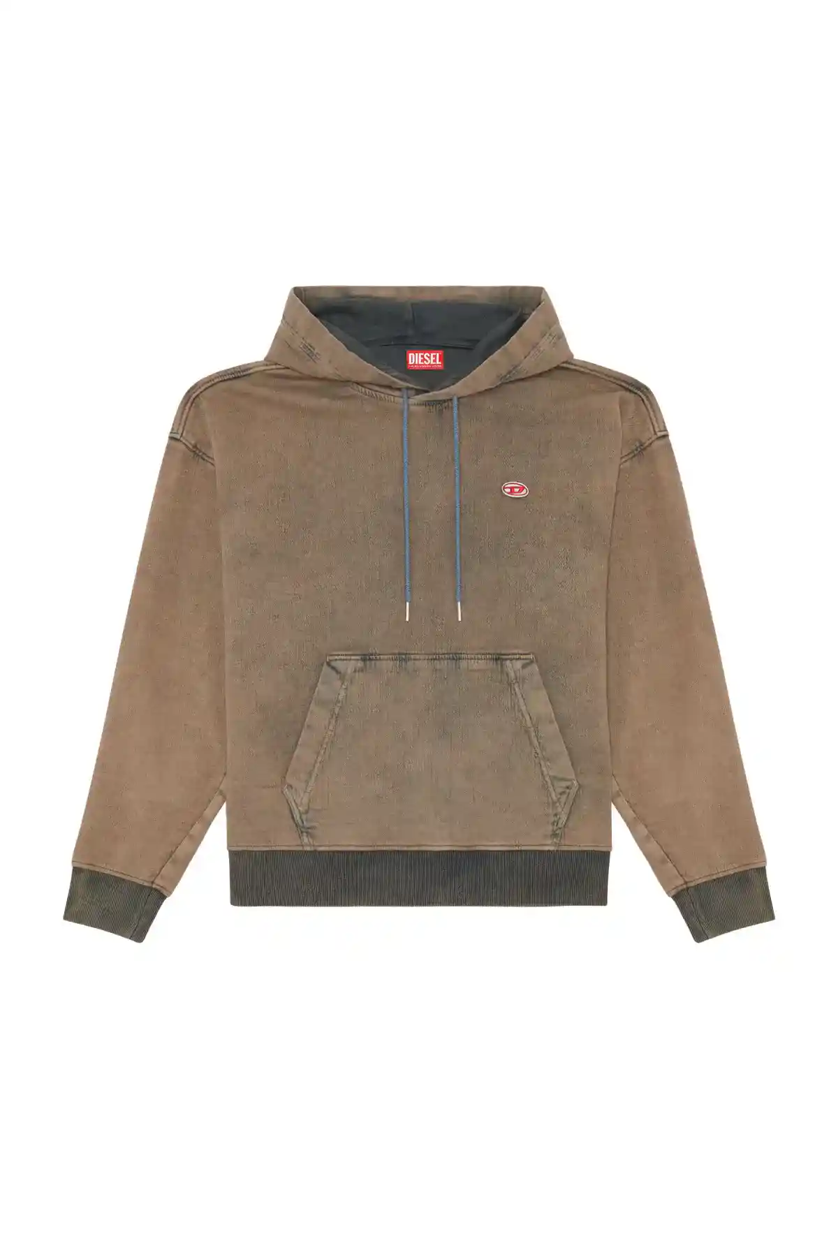Brown Hoodie in Track Denim