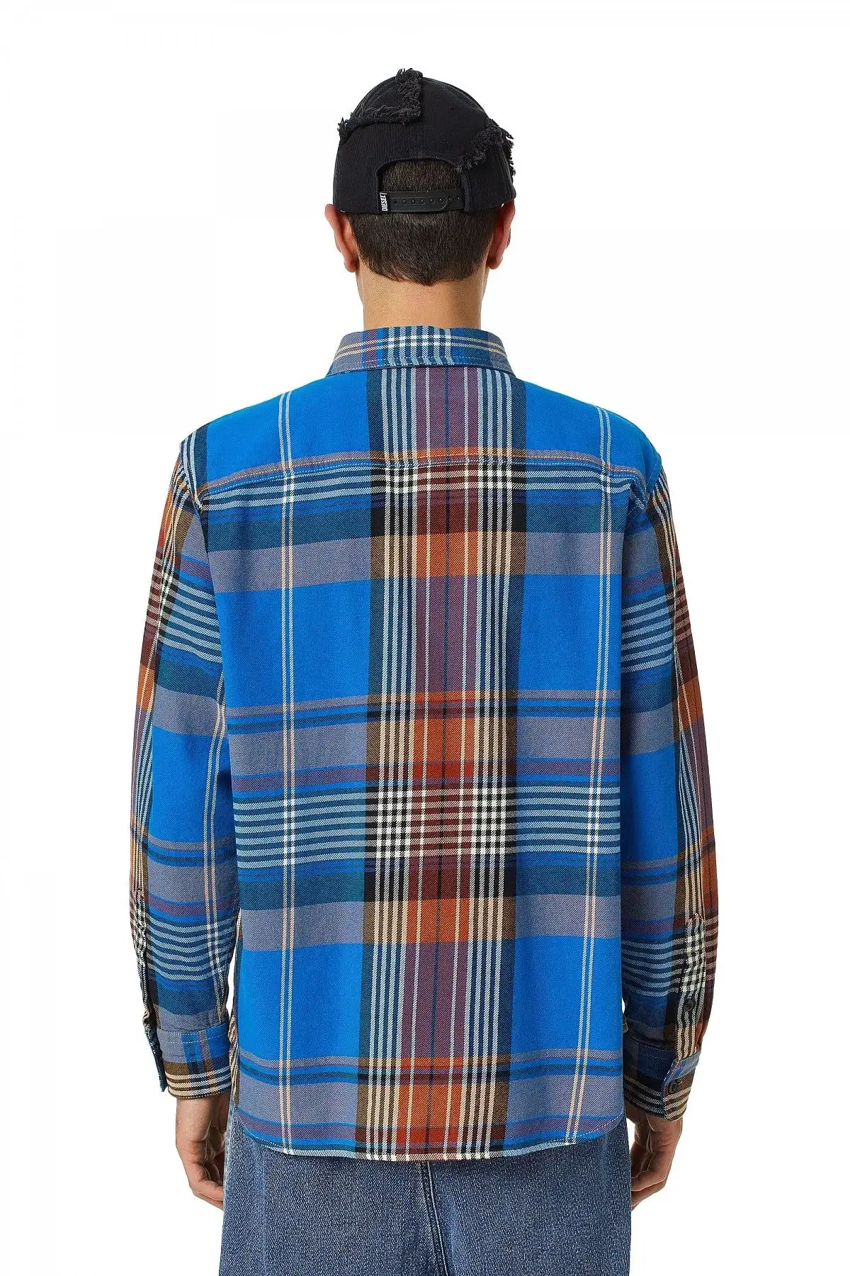 Blue Shirt in checked twill