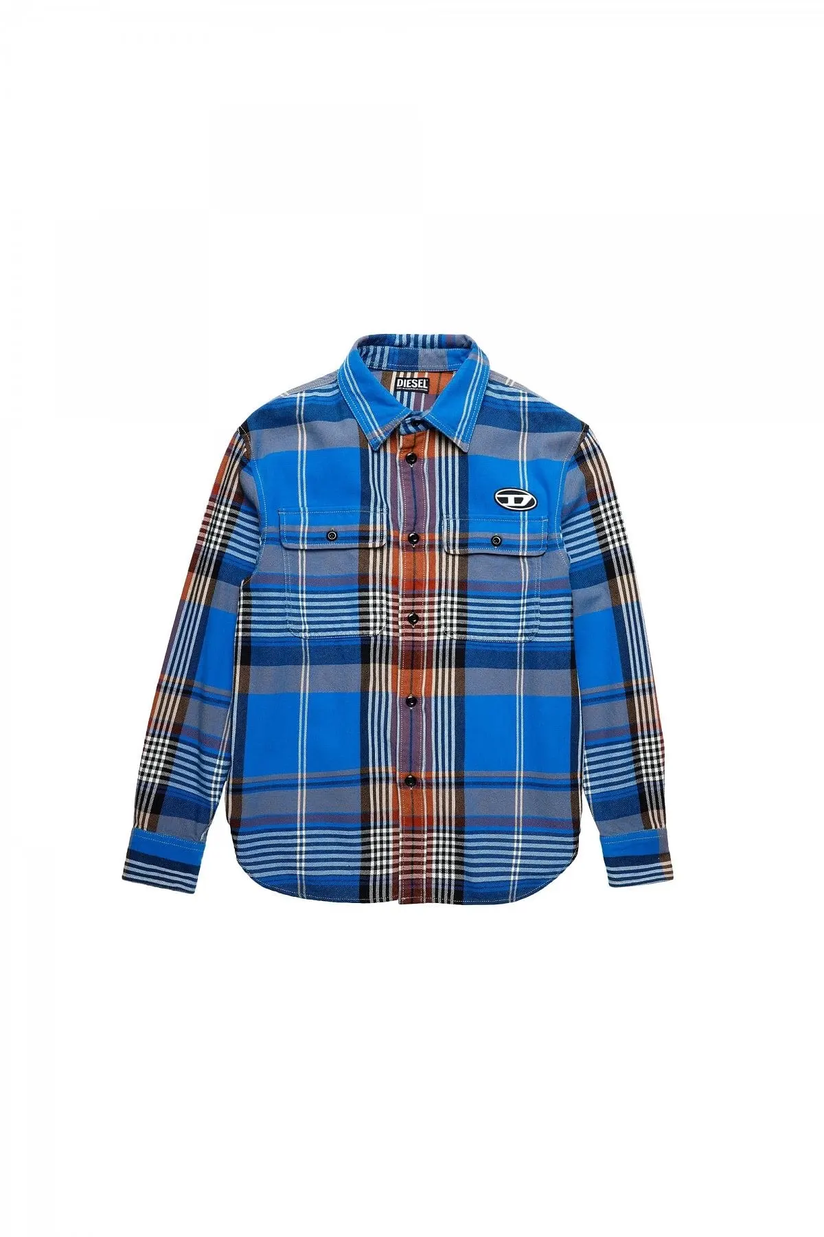 Blue Shirt in checked twill