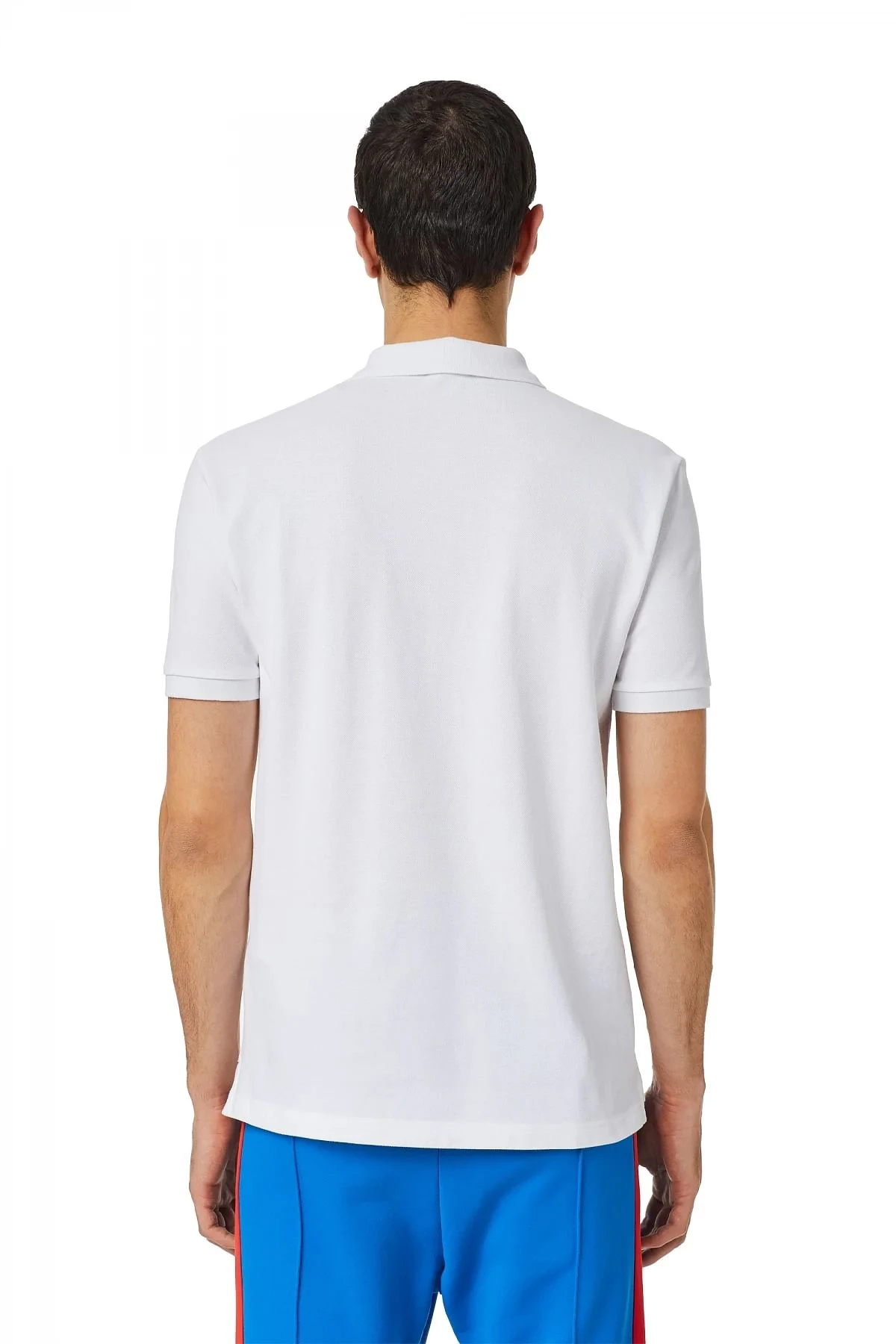 White Polo shirt with high-density logo print