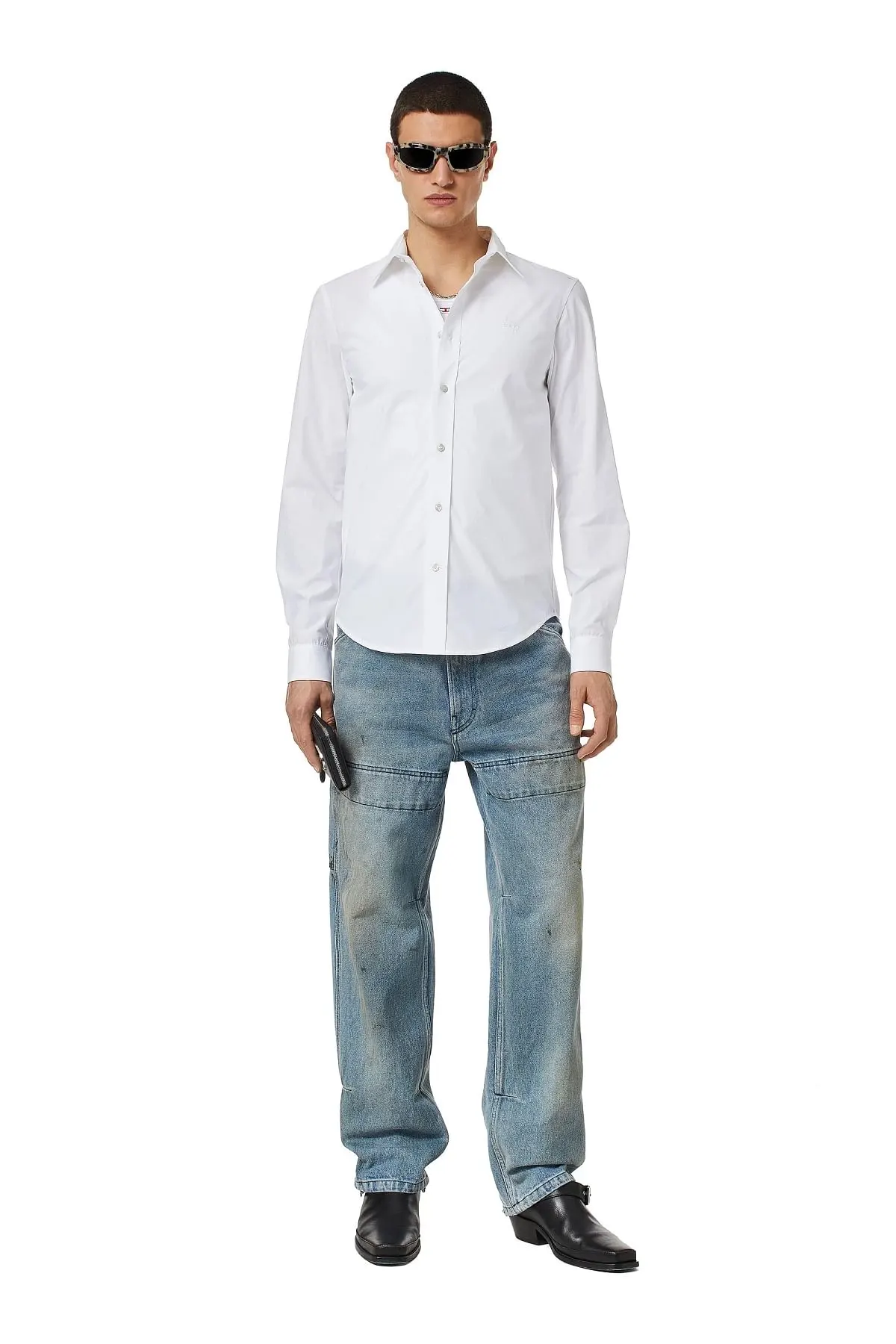 White Shirt in technical cotton
