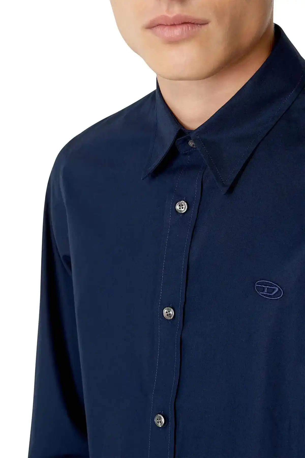 Blue Shirt in technical cotton