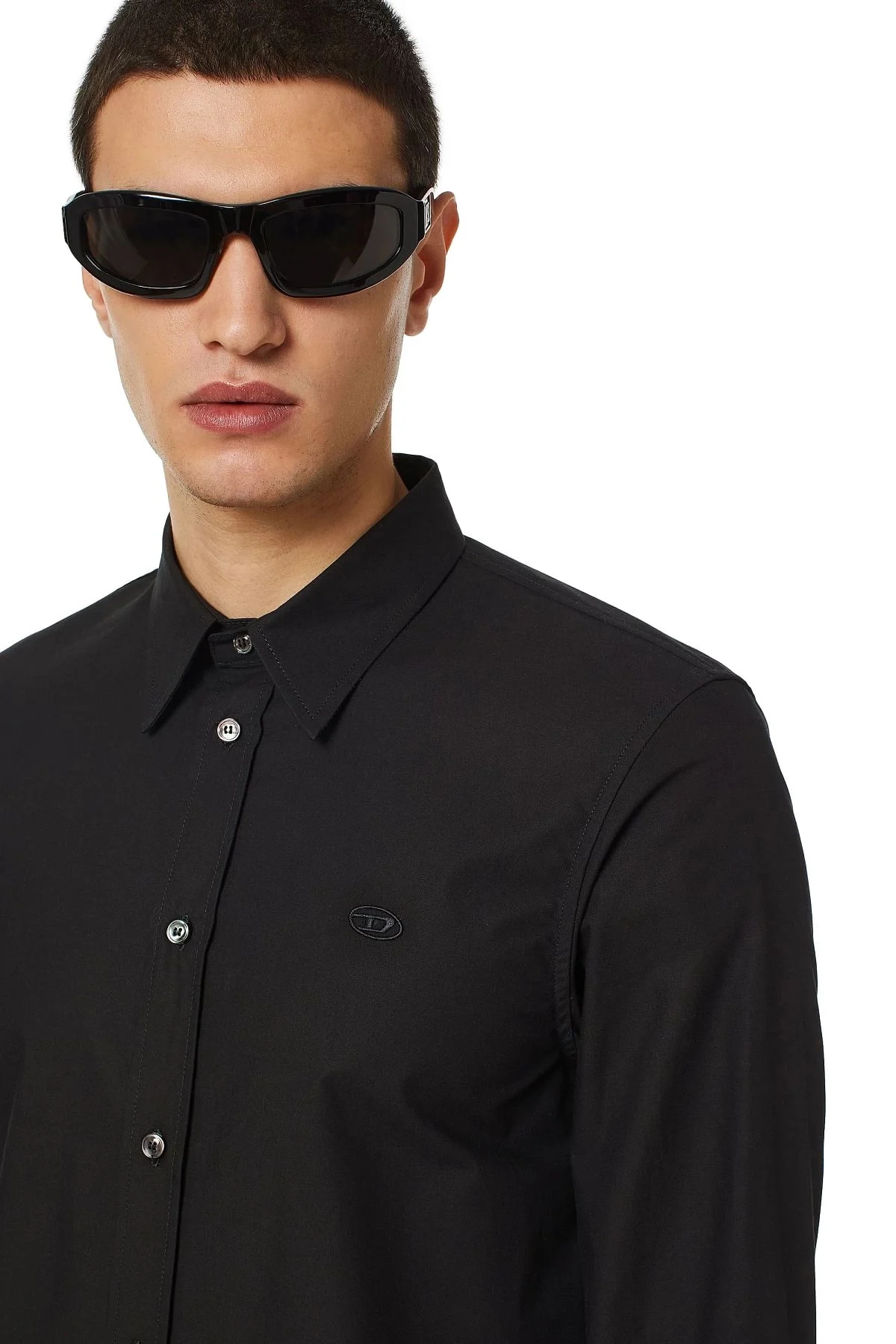 Black Shirt in technical cotton