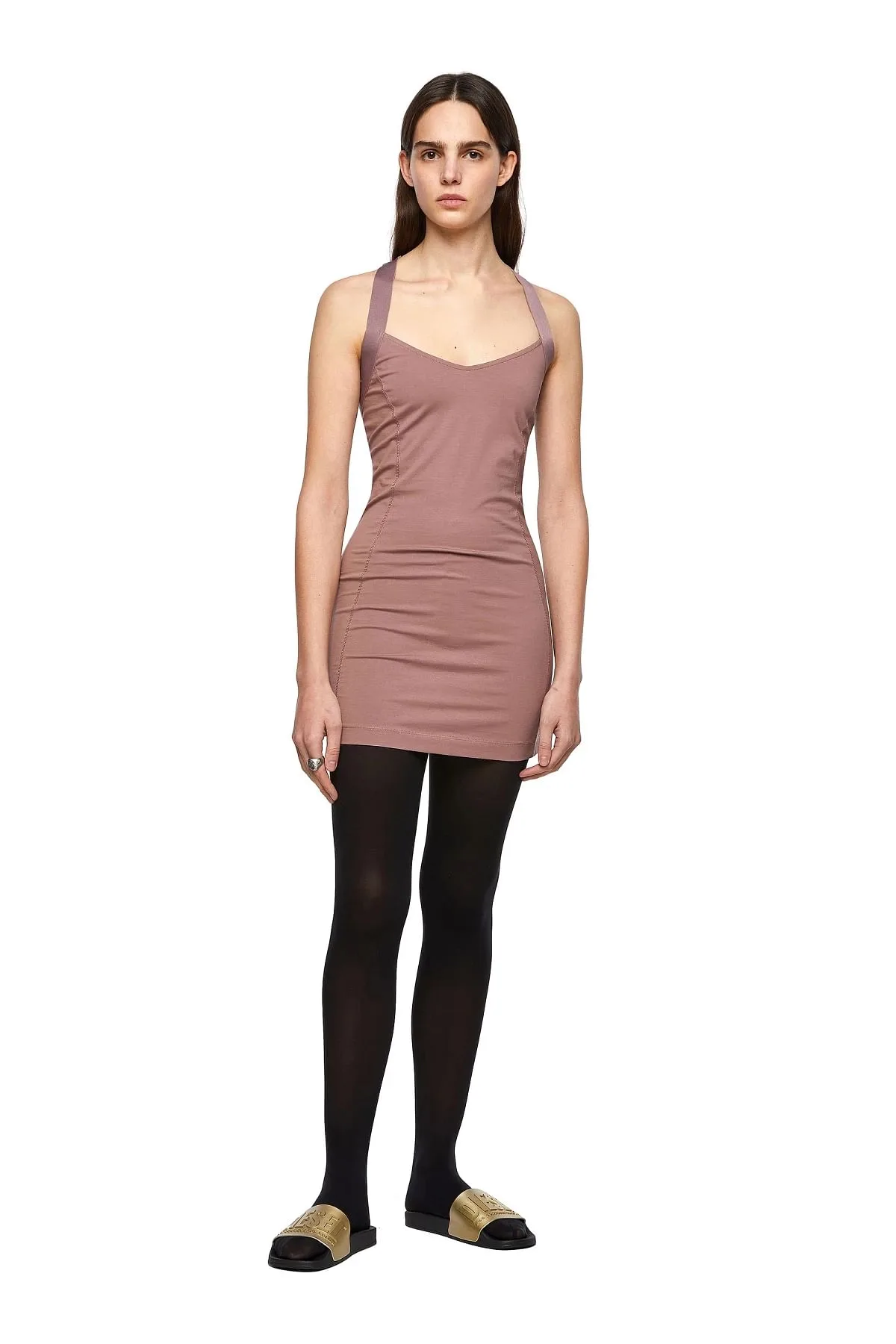 Pink Dress in stretch jersey
