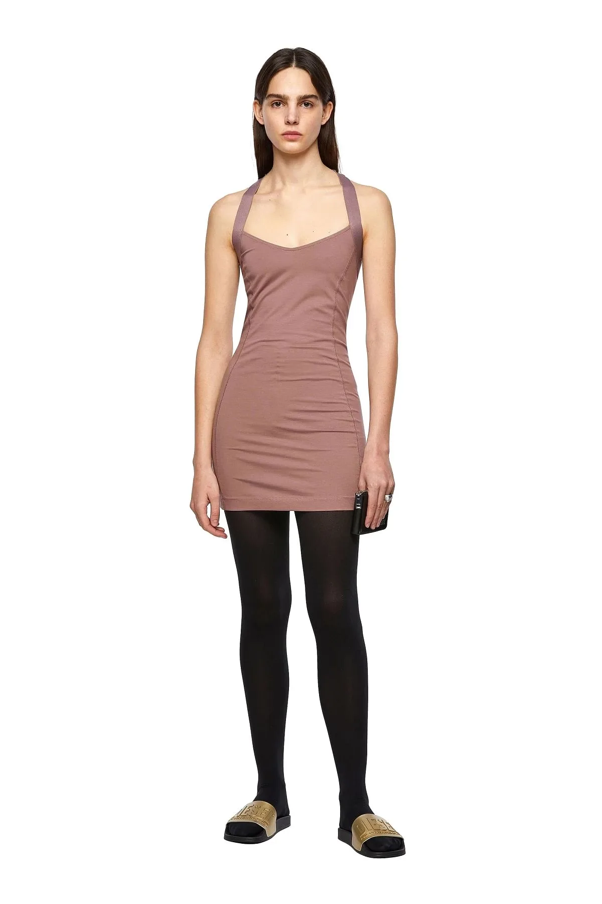 Pink Dress in stretch jersey