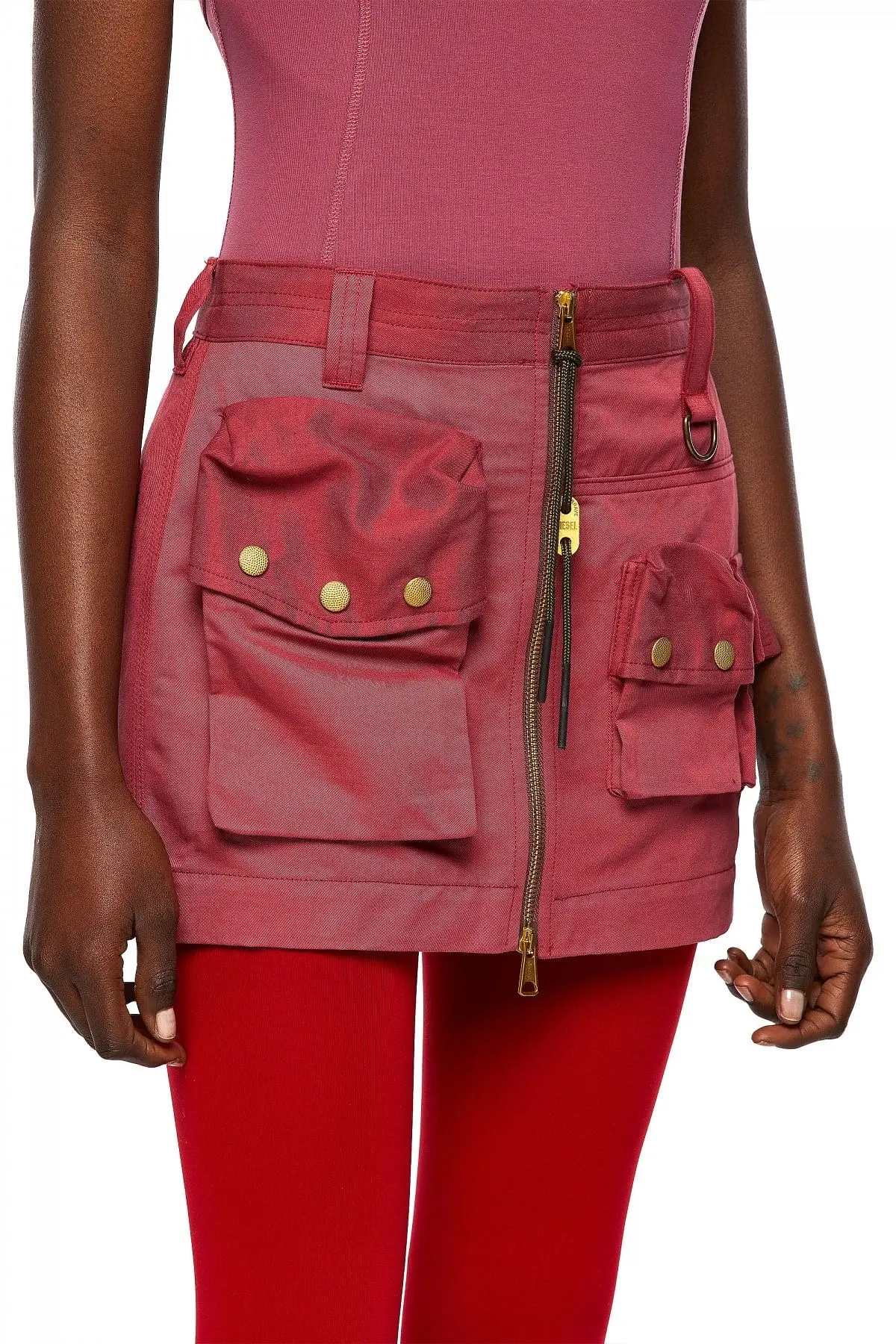 Pink Skirt with utility pockets