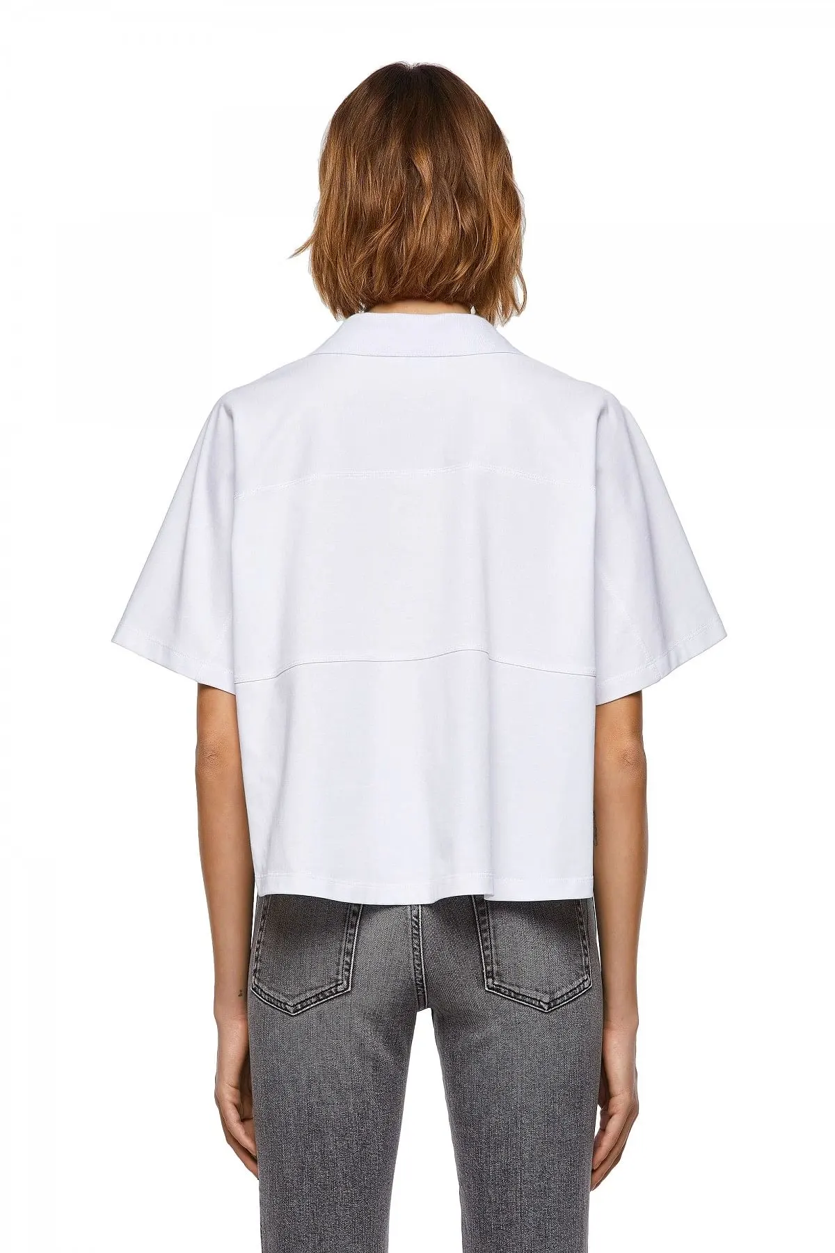 White Green Label top with pleat