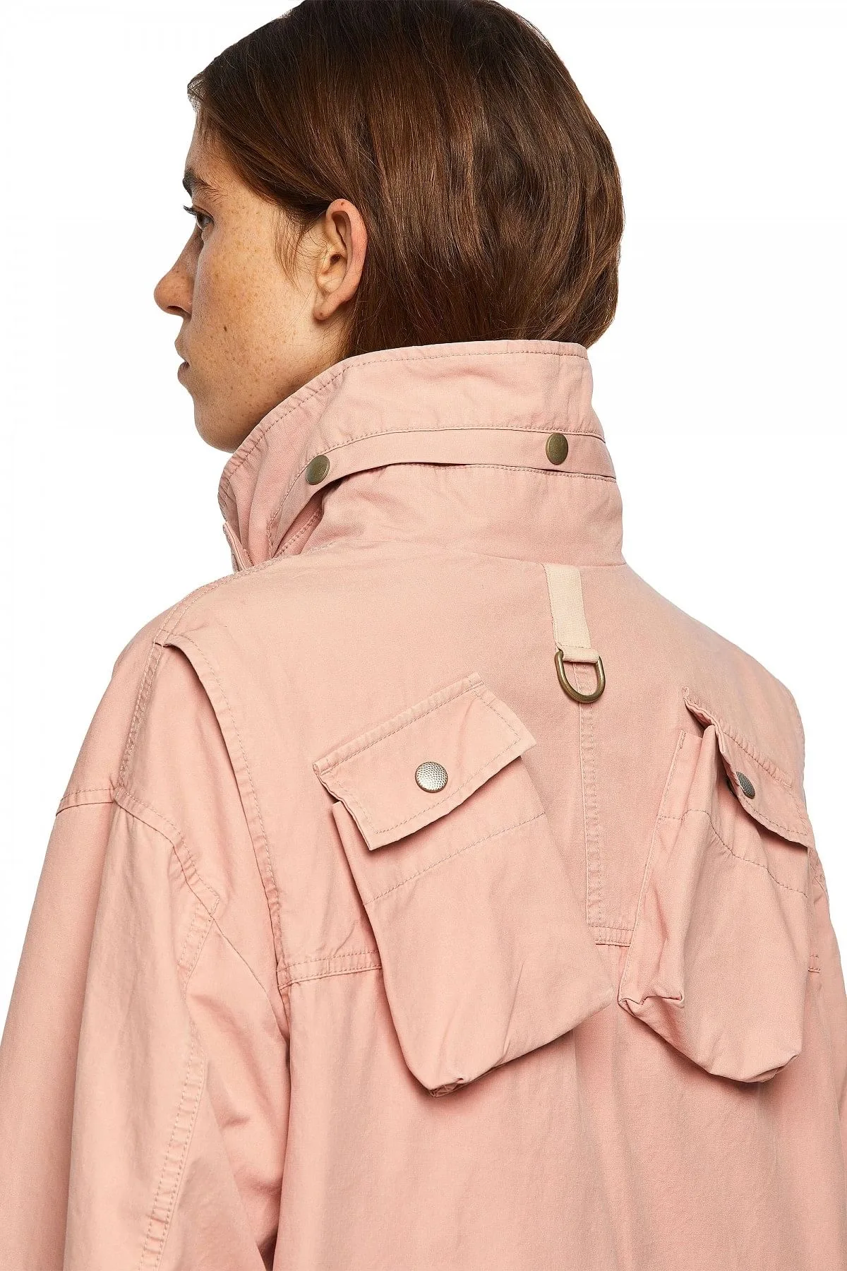 Pink Garment-dyed field jacket