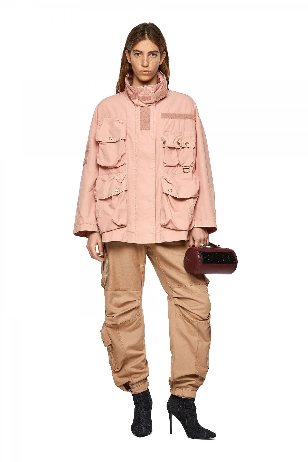 Pink Garment-dyed field jacket