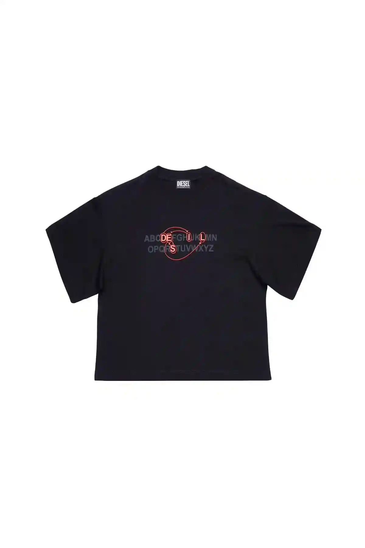 Black Green Label T-shirt with alphabet logo