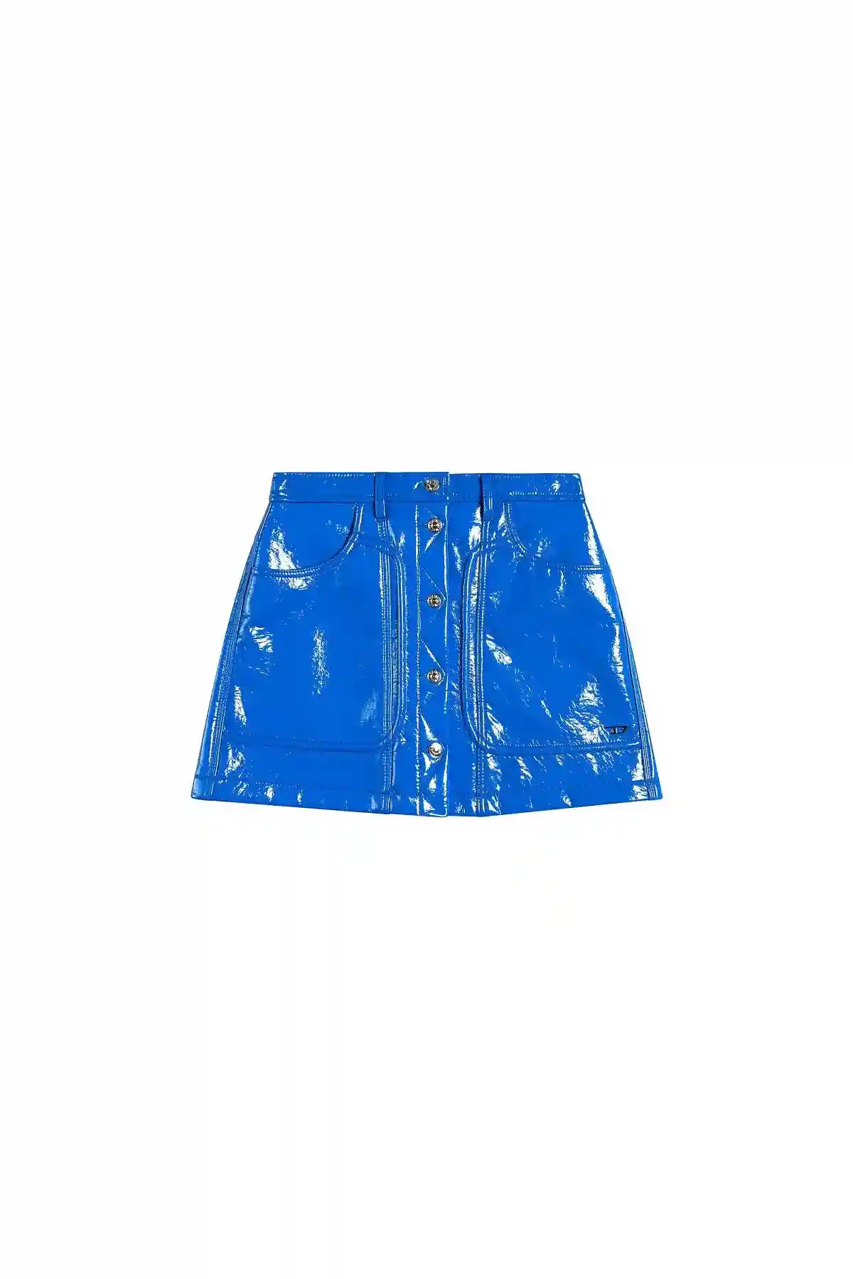 Blue Vinyl mini skirt