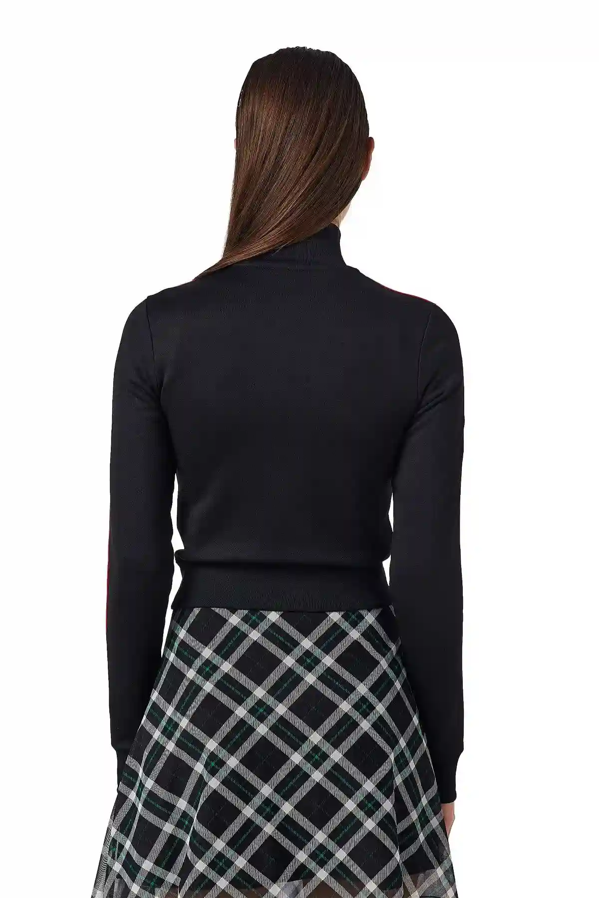 Black Striped zip-up sweatshirt
