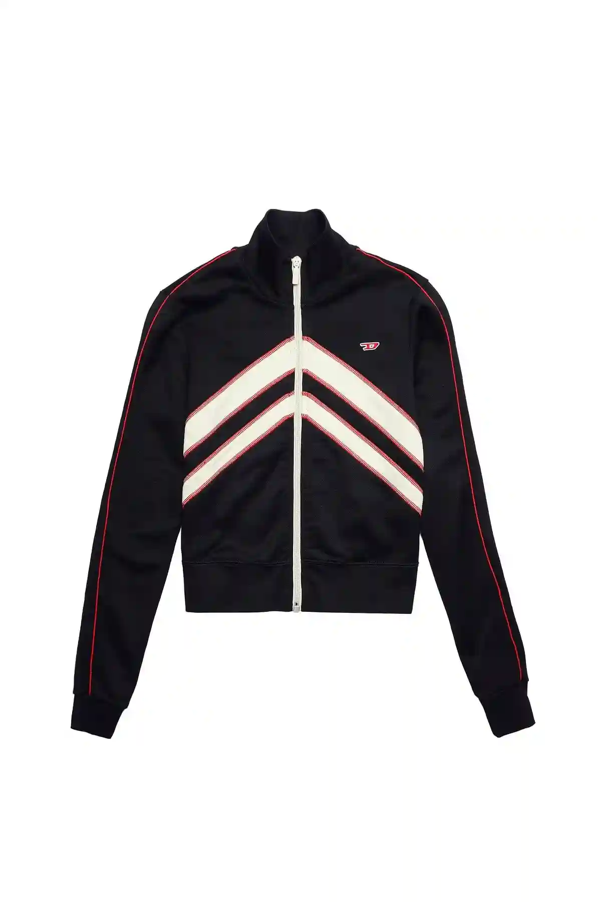 Black Striped zip-up sweatshirt