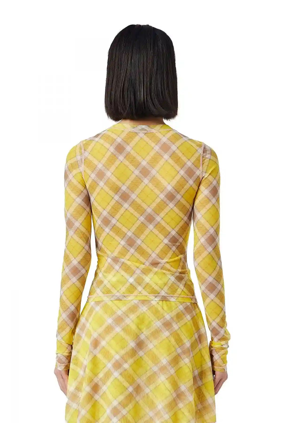 Green Long-sleeve T-shirt in mesh