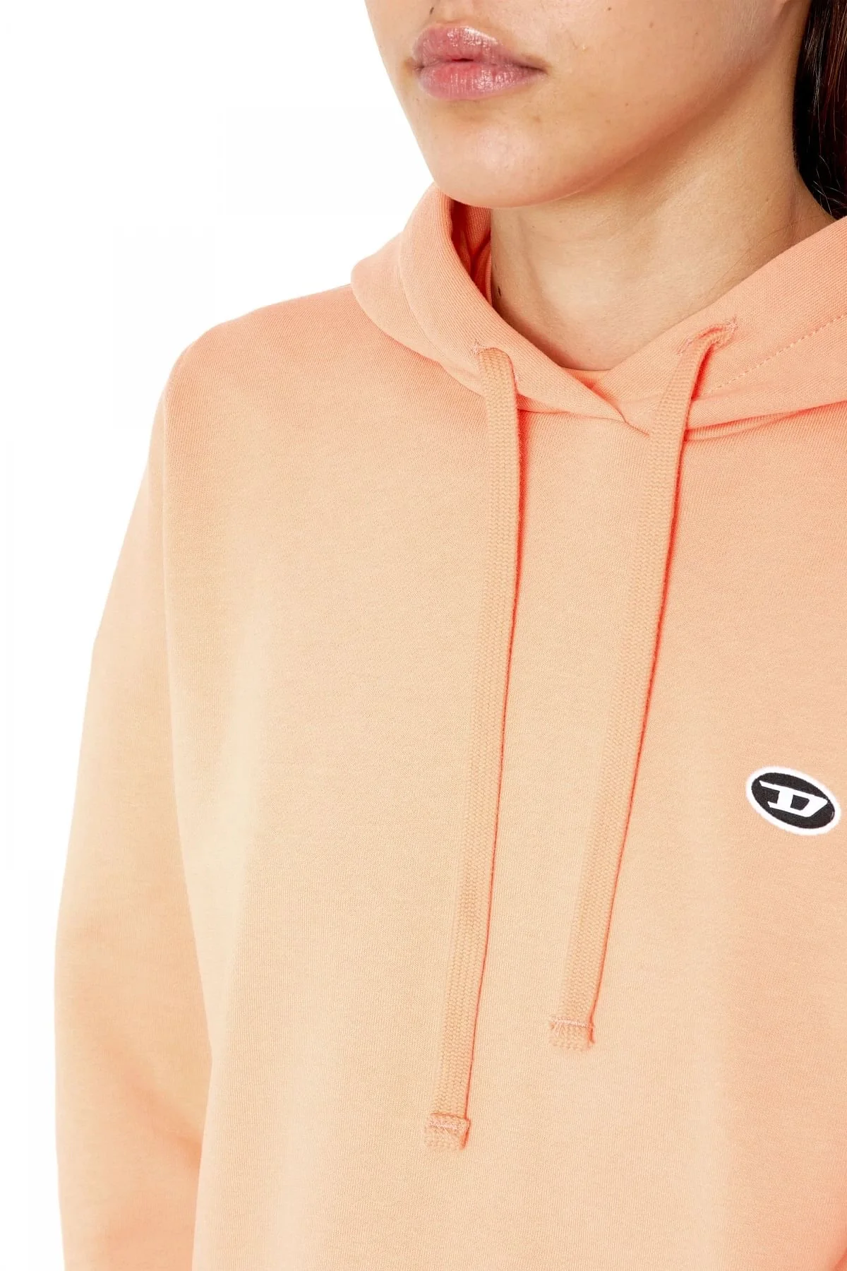 Pink Hoodie with oval D patch