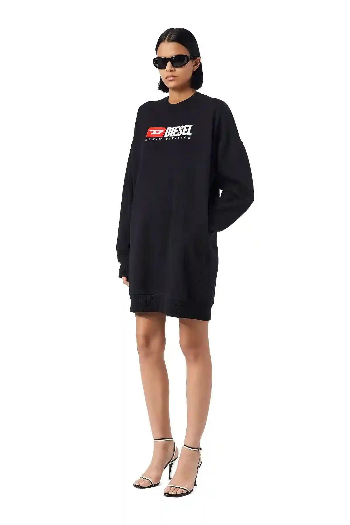 Black Sweatshirt dress with logo