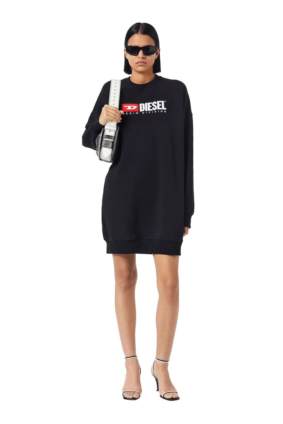 Black Sweatshirt dress with logo