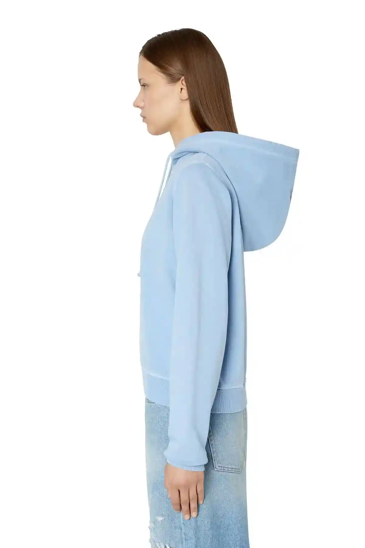 Blue Hoodie with puff logo