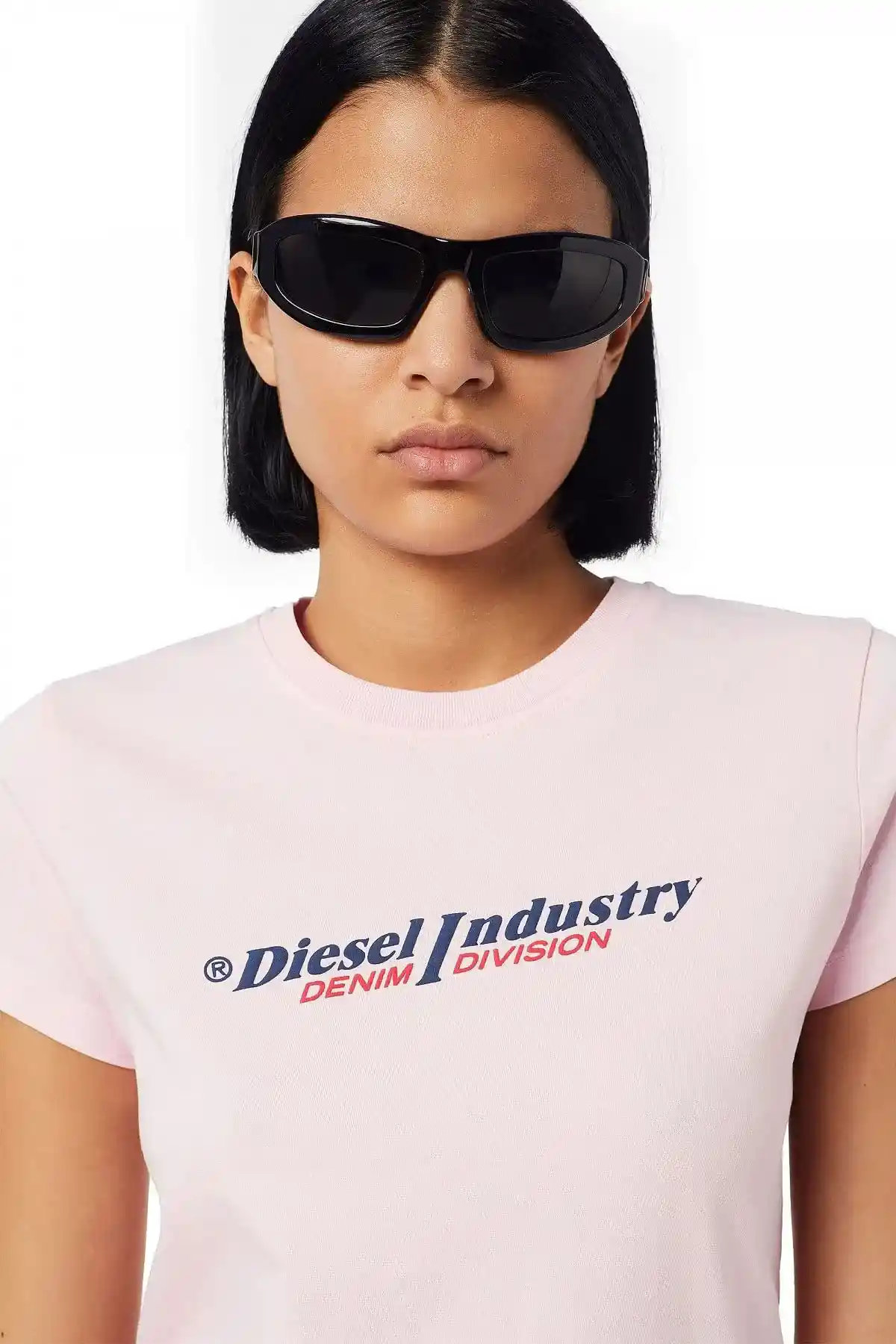 Pink T-shirt with puff logo