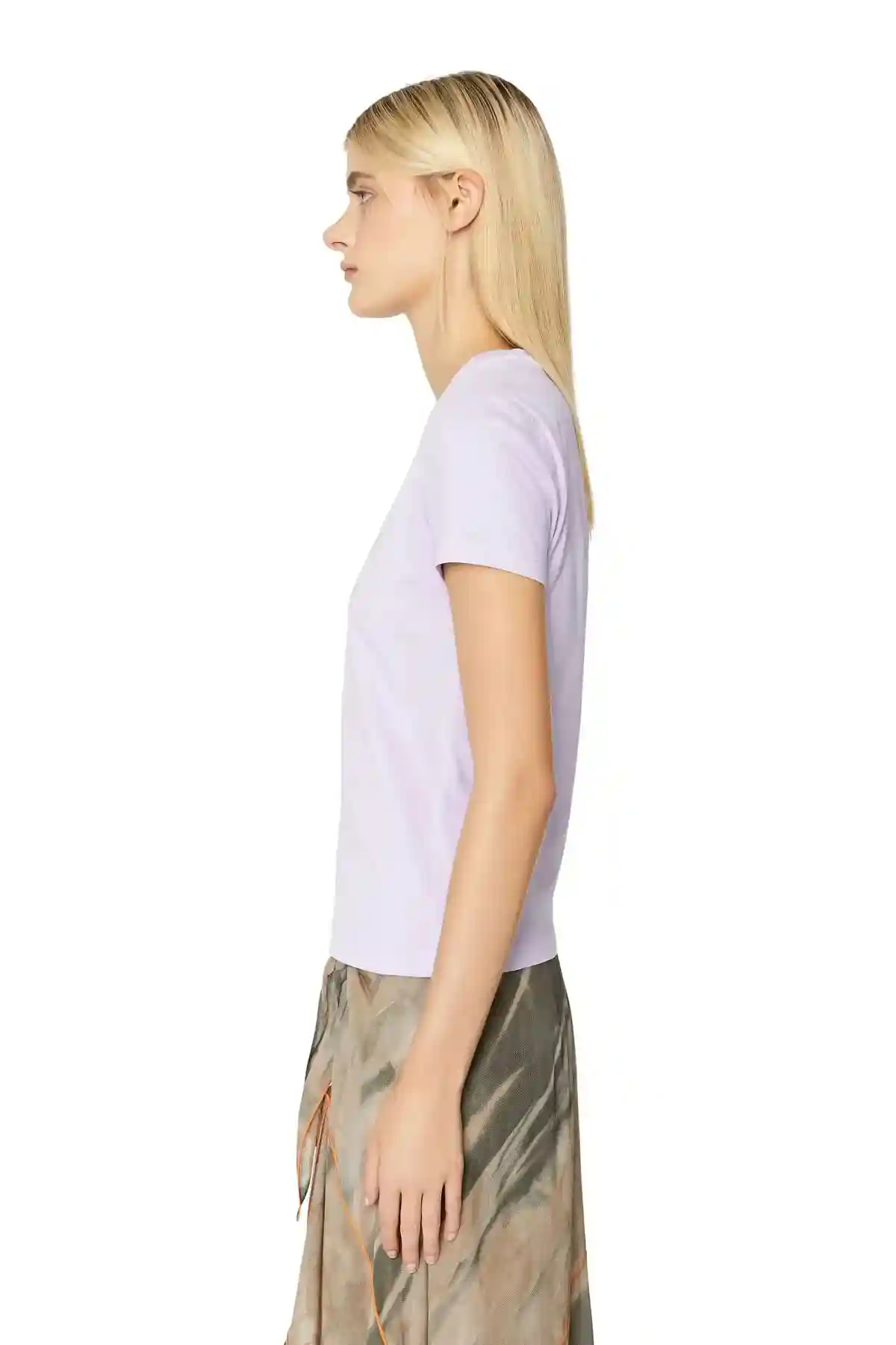 Violet T-shirt with puff logo