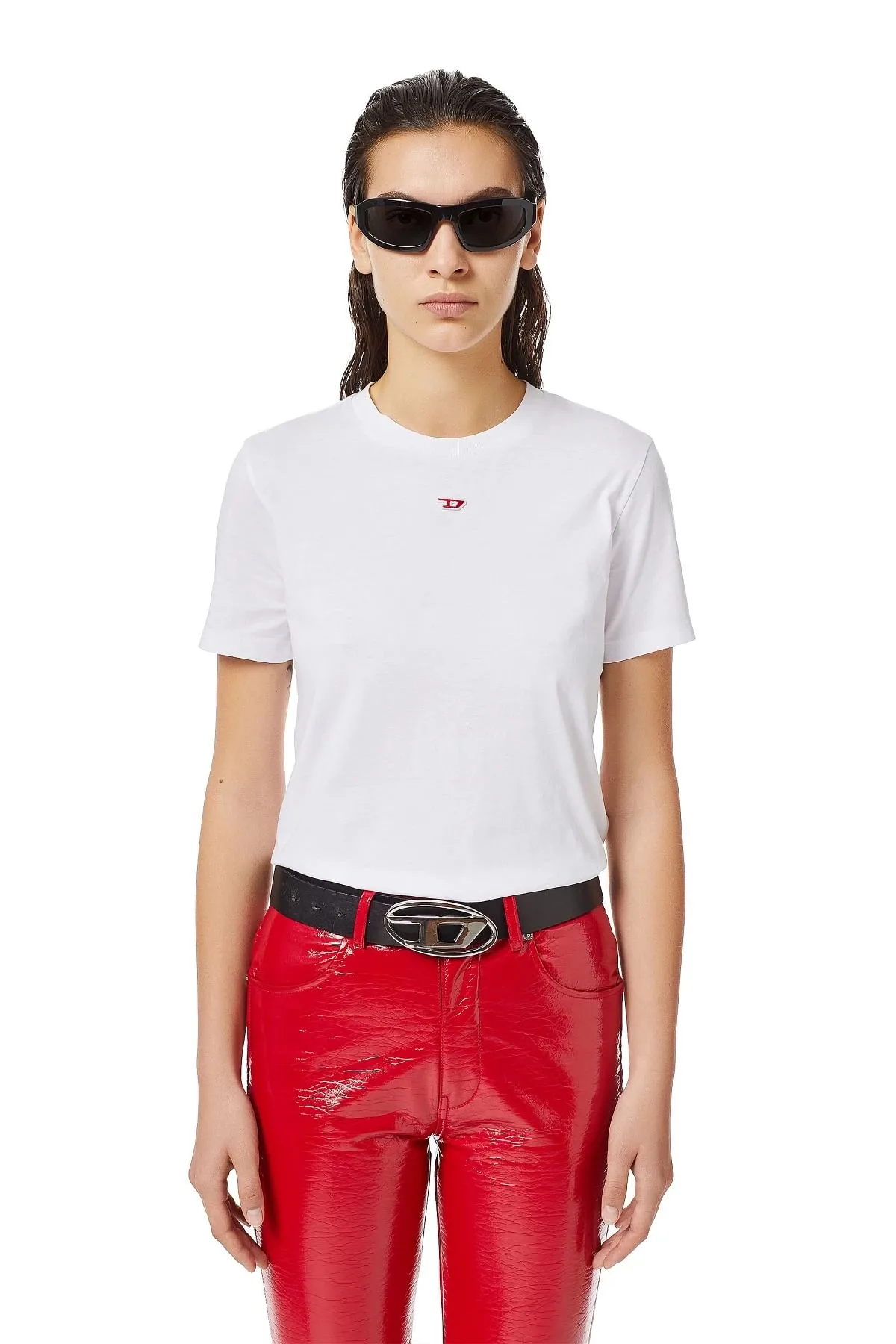 White T-shirt with D logo