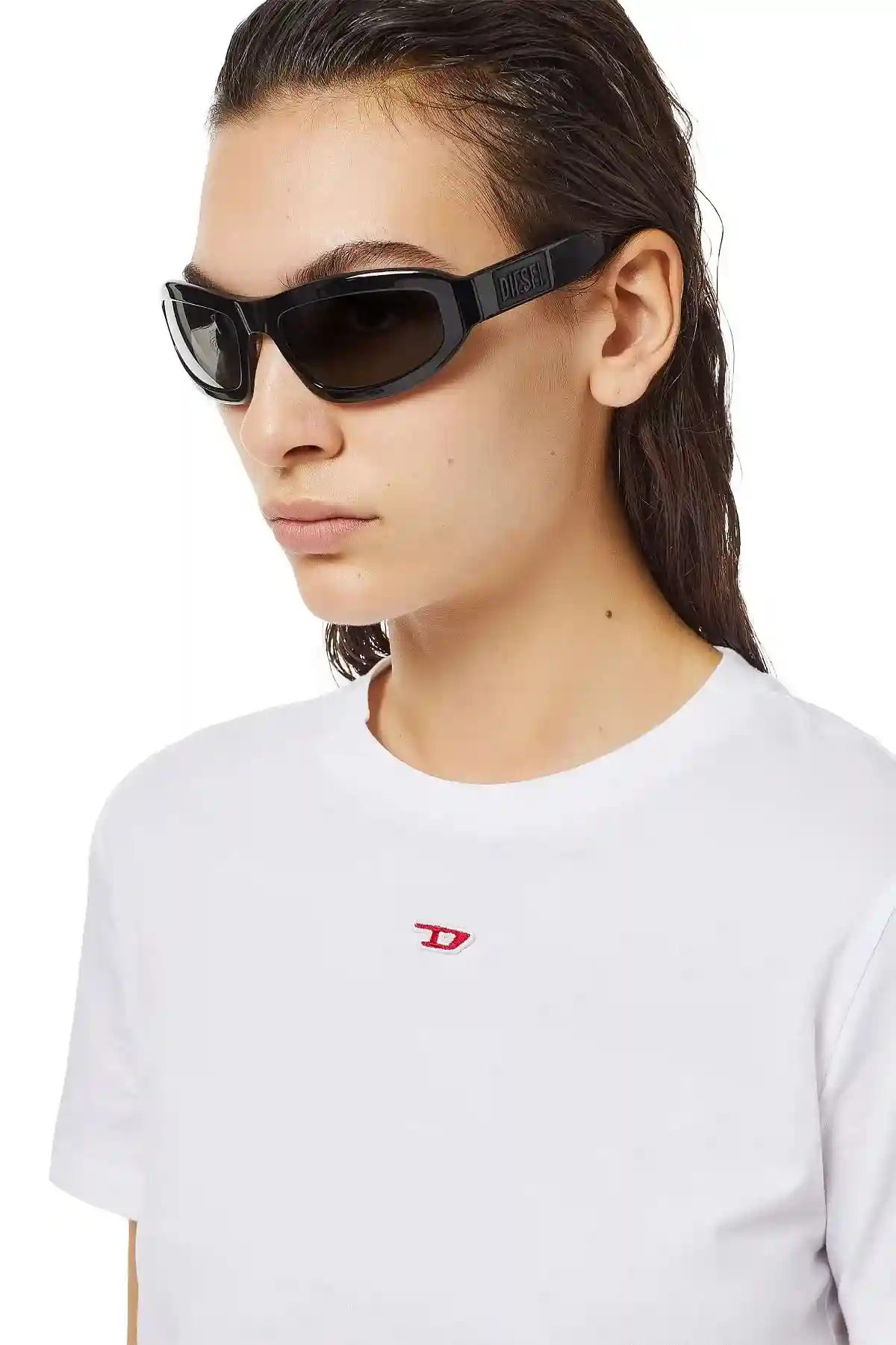White T-shirt with D logo