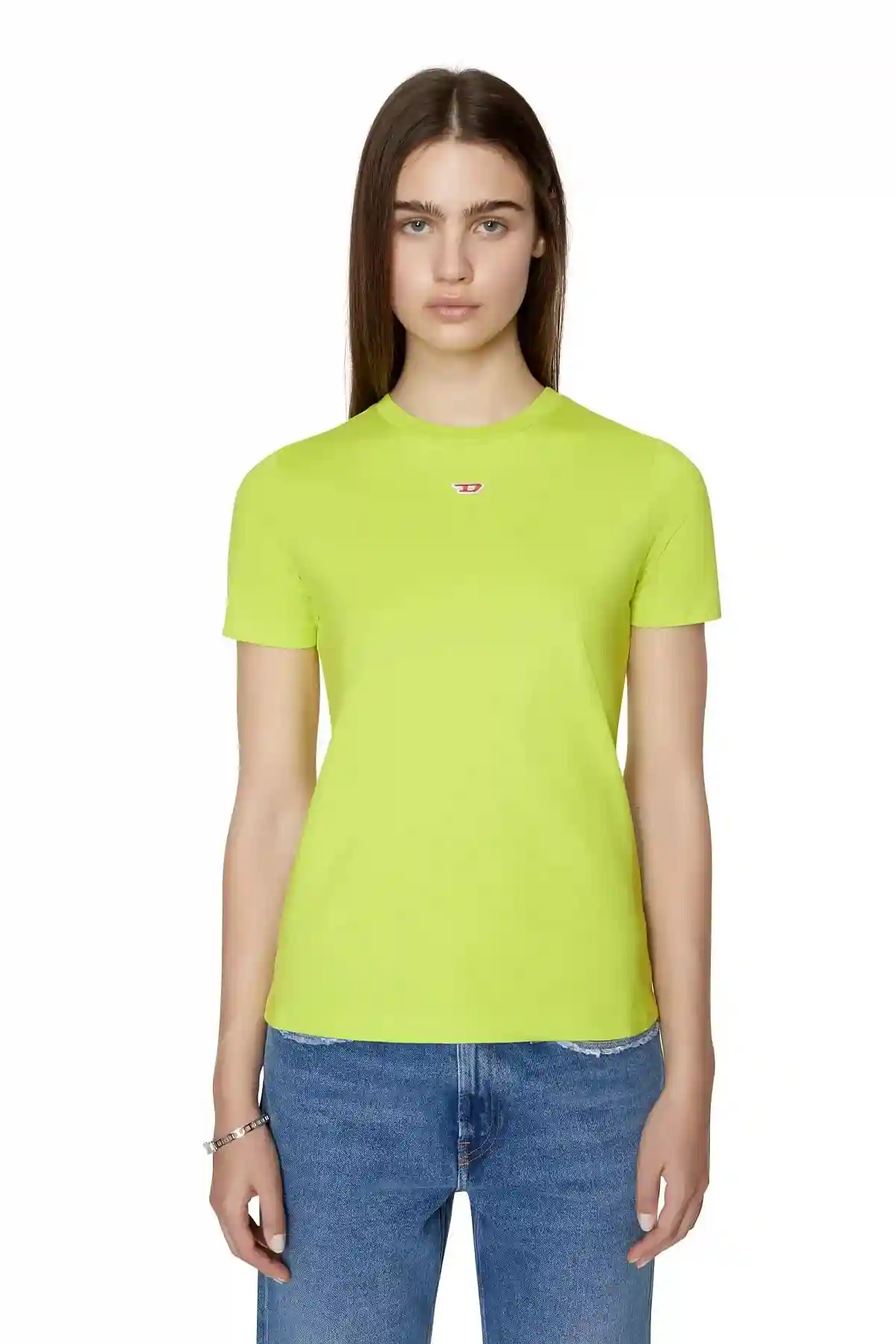 Green T-shirt with D logo