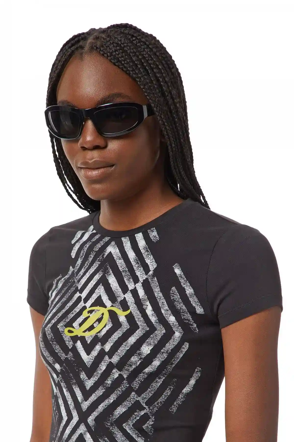 Black Flocked T-shirt