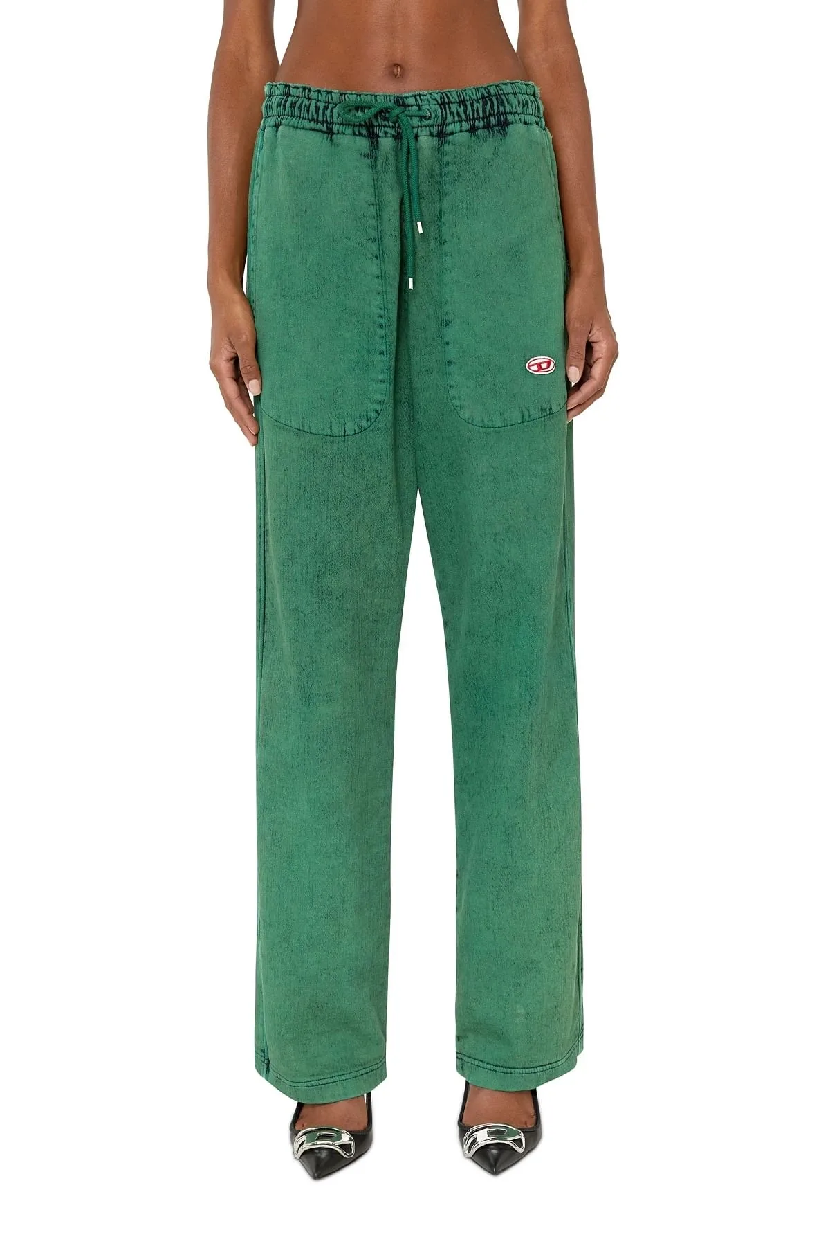 Green Straight Fit JeansD-Martians Track Denim