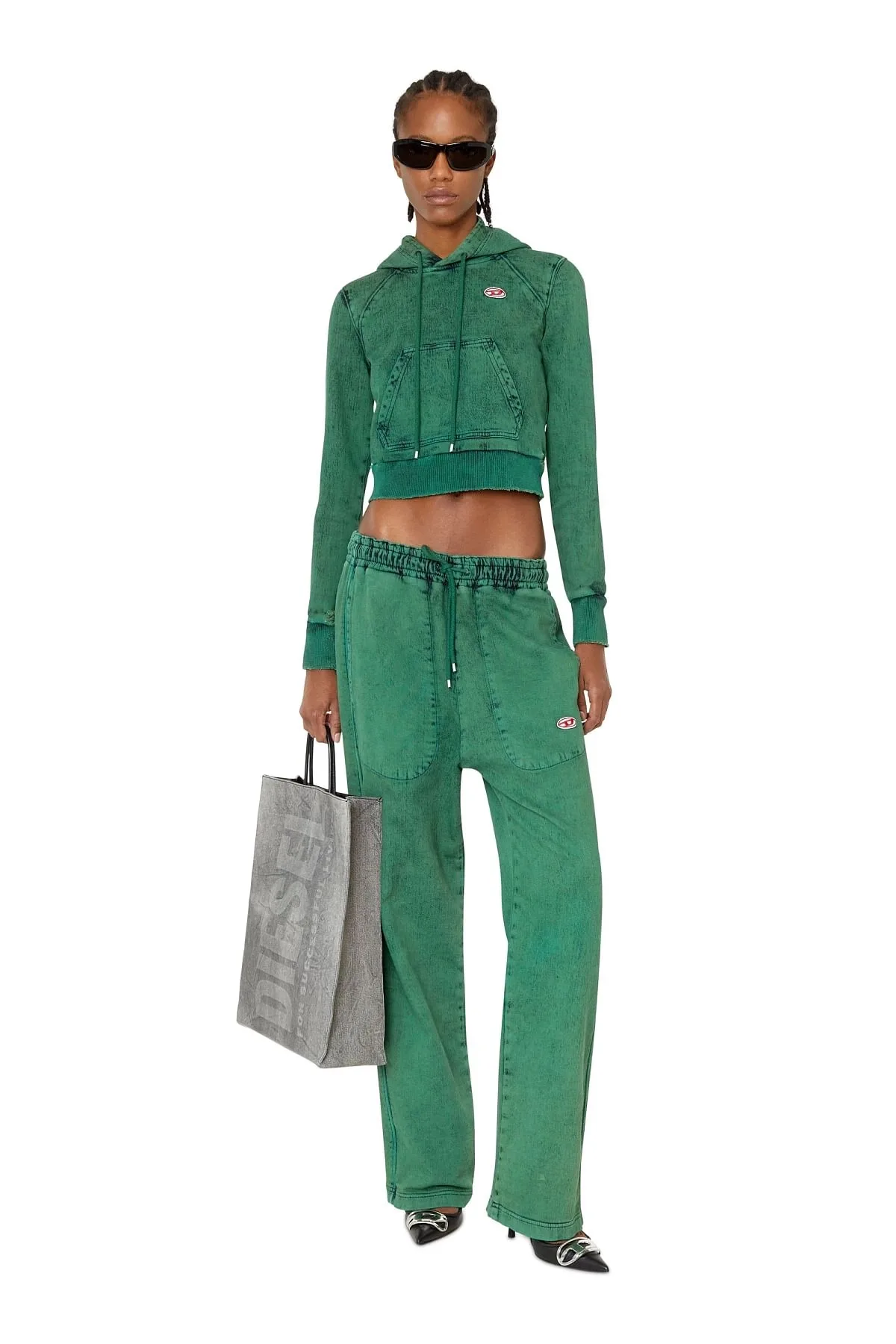 Green Straight Fit JeansD-Martians Track Denim